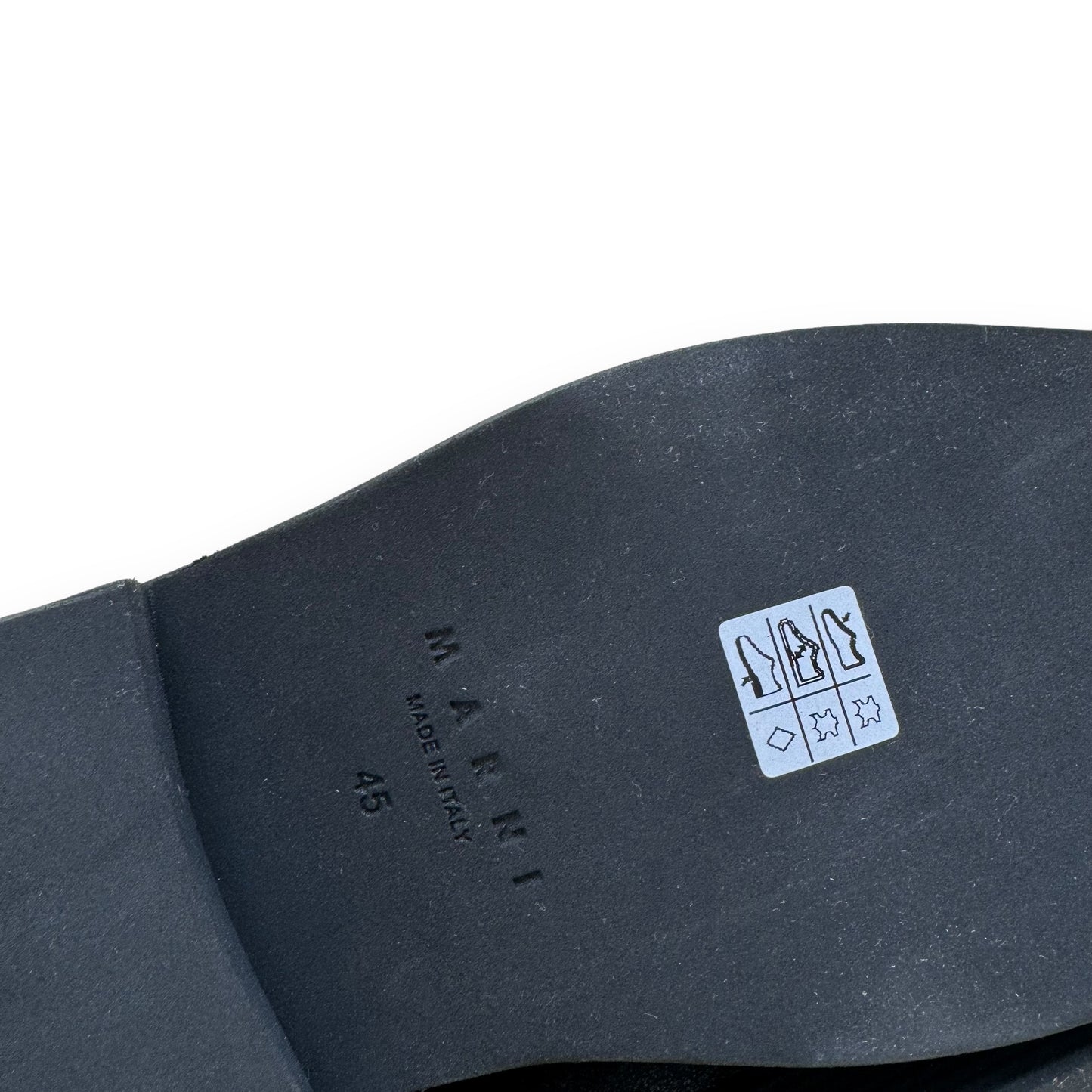 MARNI RIDGED-SOLE LEATHER ANKLE BOOTS BLACK UK11