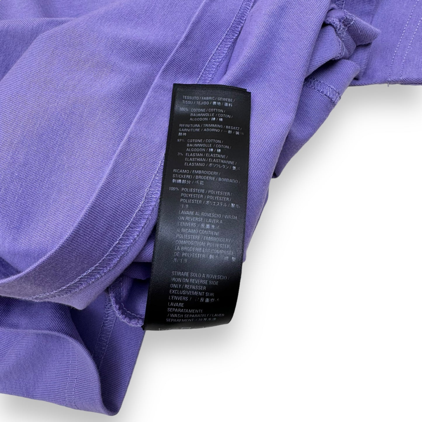 BALENCIAGA OVERSIZED POLITICAL LOGO T-SHIRT LAVENDER XXS