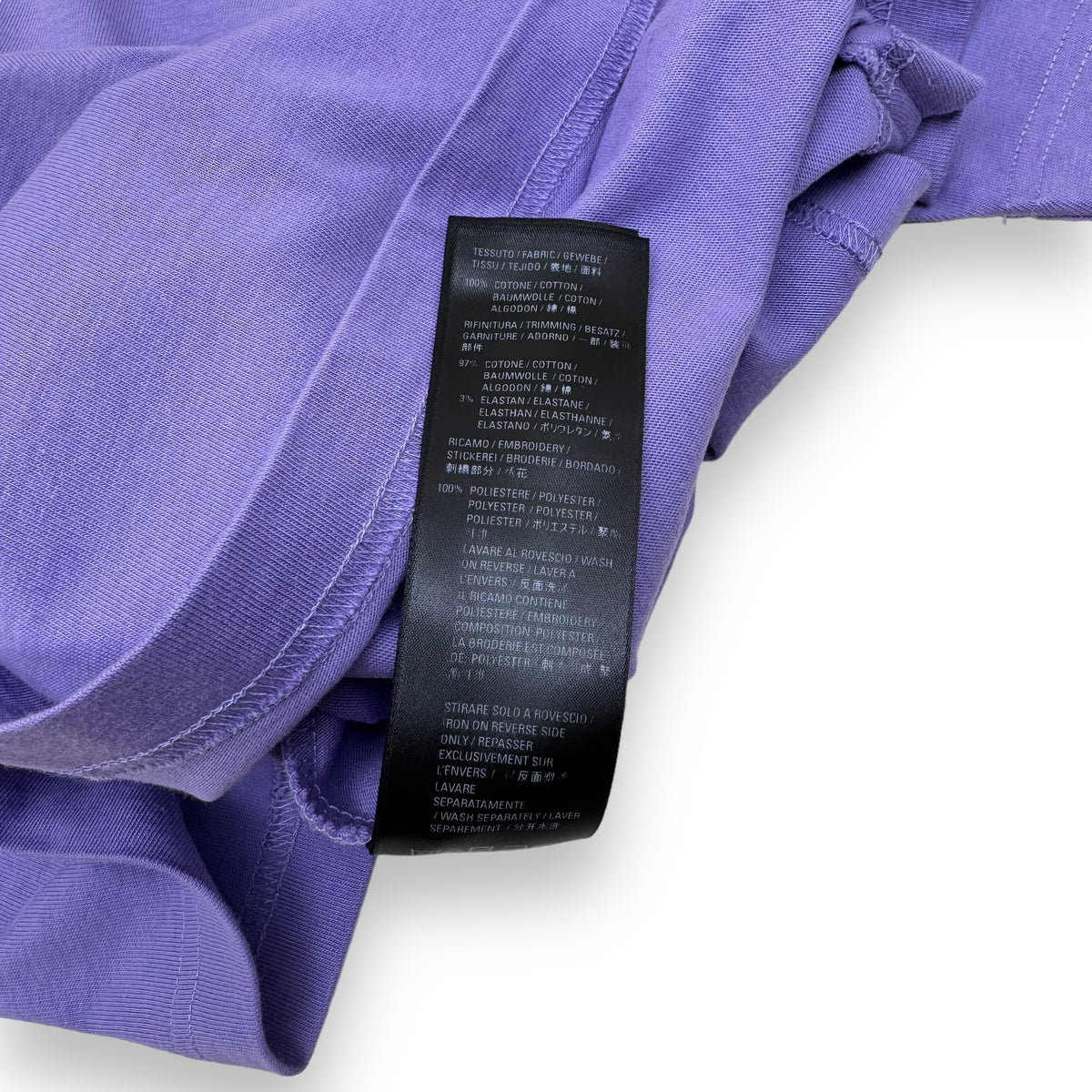 BALENCIAGA OVERSIZED POLITICAL LOGO T-SHIRT LAVENDER XXS