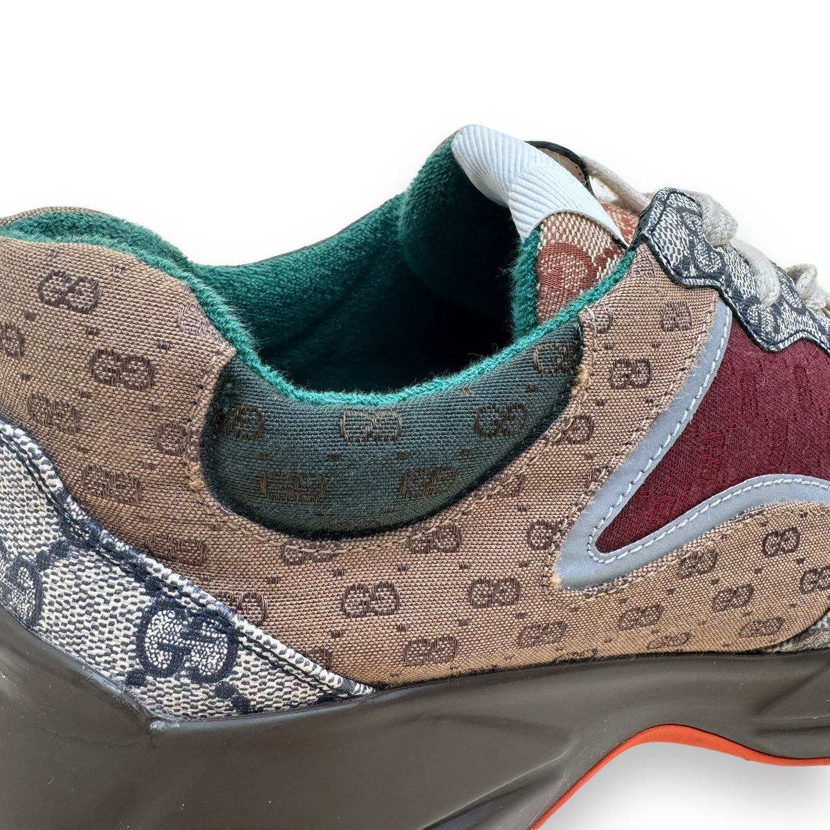 GUCCI RHYTON GG SUPREME SNEAKER BEIGE / ORANGE UK8.5