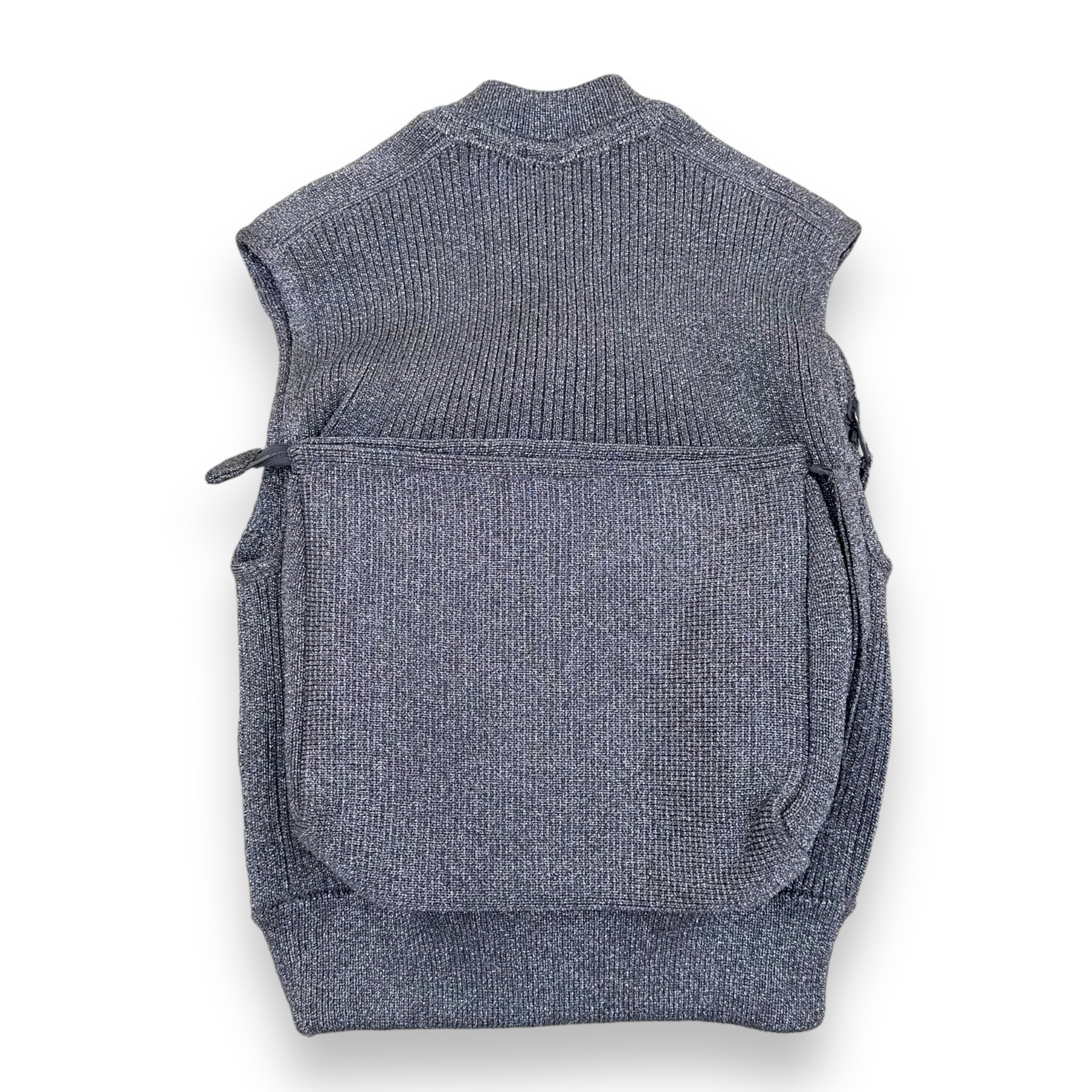 LOUIS VUITTON X VIRGIL ABLOH LUREX MULTI POCKET 3D GILET VEST SILVER S