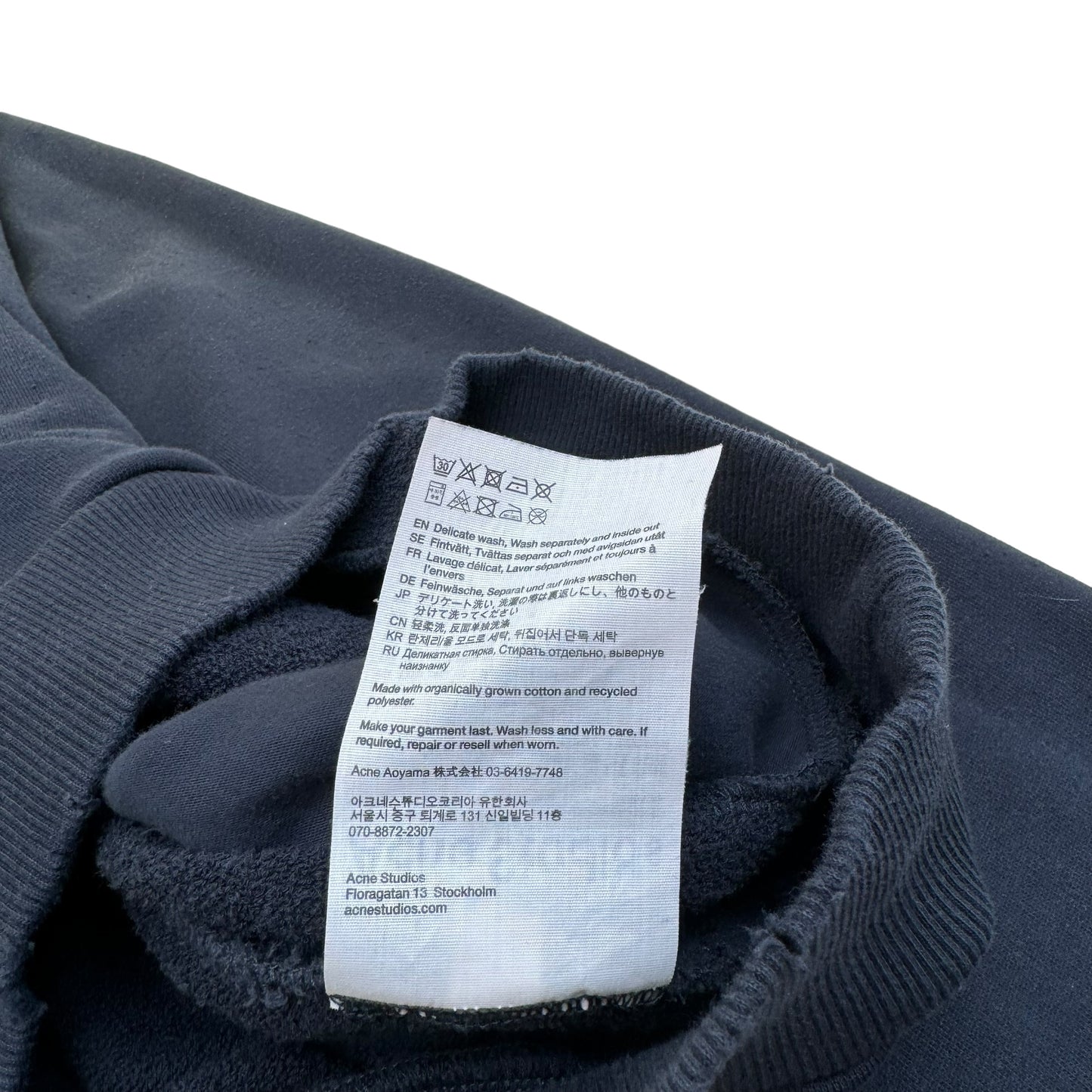 ACNE STUDIOS LOGO HOODIE BLACK XXL