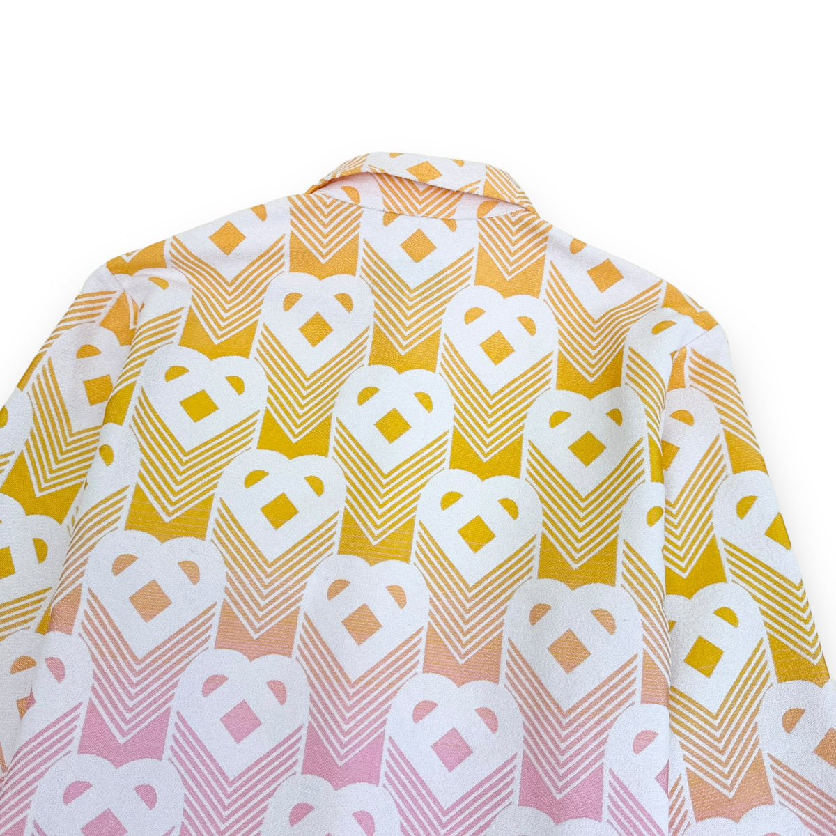 CASABLANCA DÉGRADÉ HEART-JACQUARD OVERSHIRT MULTICOLOURED XXL