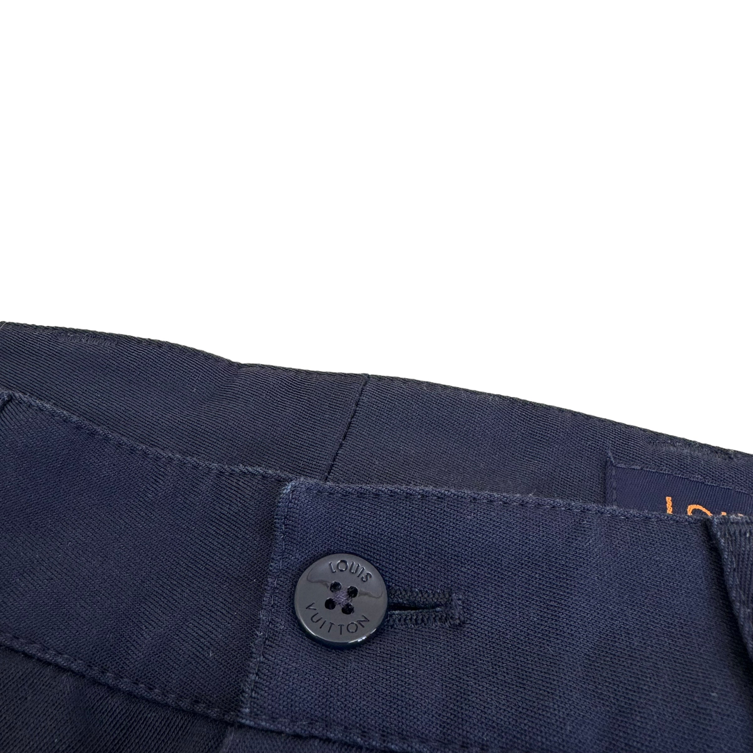 LOUIS VUITTON LVSE PANELLED CARGO PANTS NAVY L