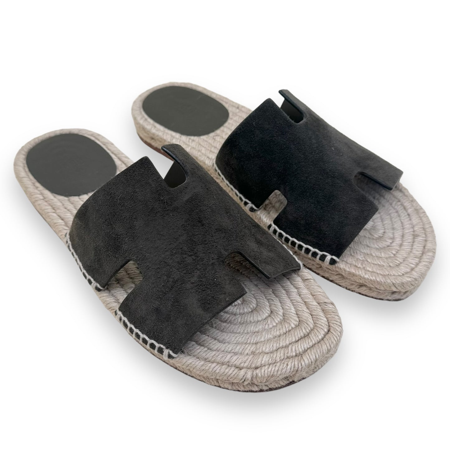 HERMES ANTIGUA ESPADRILLE VERT OLIVE UK8