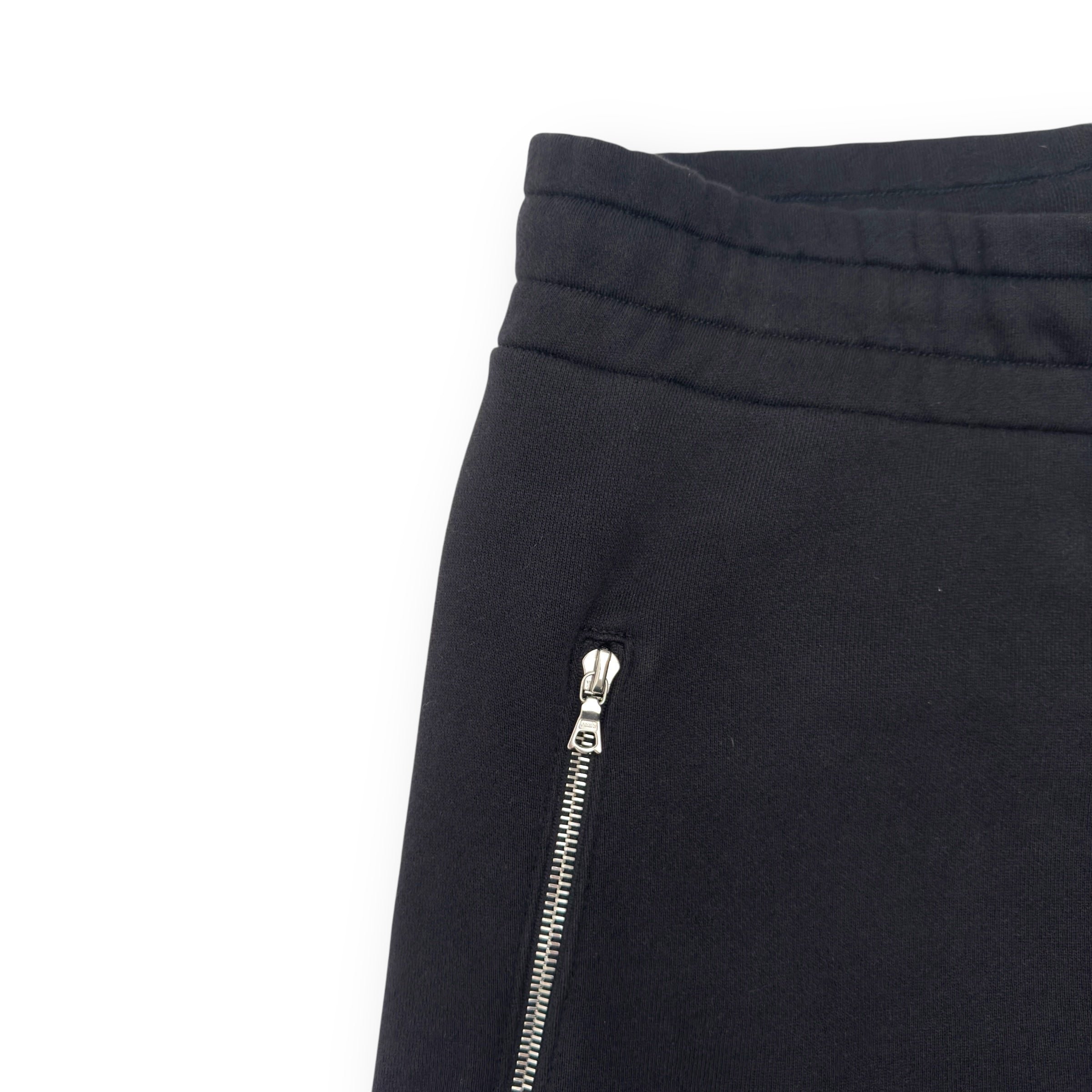 AMIRI MX1 SLIM FIT LEATHER PATCH SWEATPANTS BLACK M
