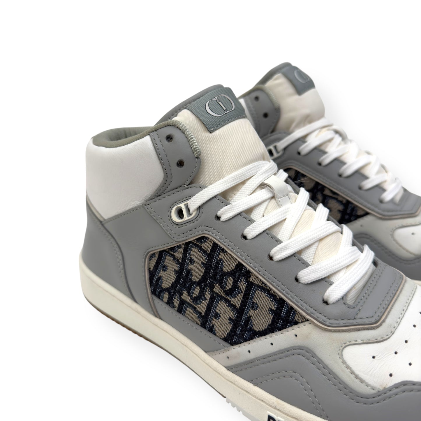 DIOR B27 OBLIQUE HIGH TOP SNEAKERS GREY / WHITE 43 / UK9