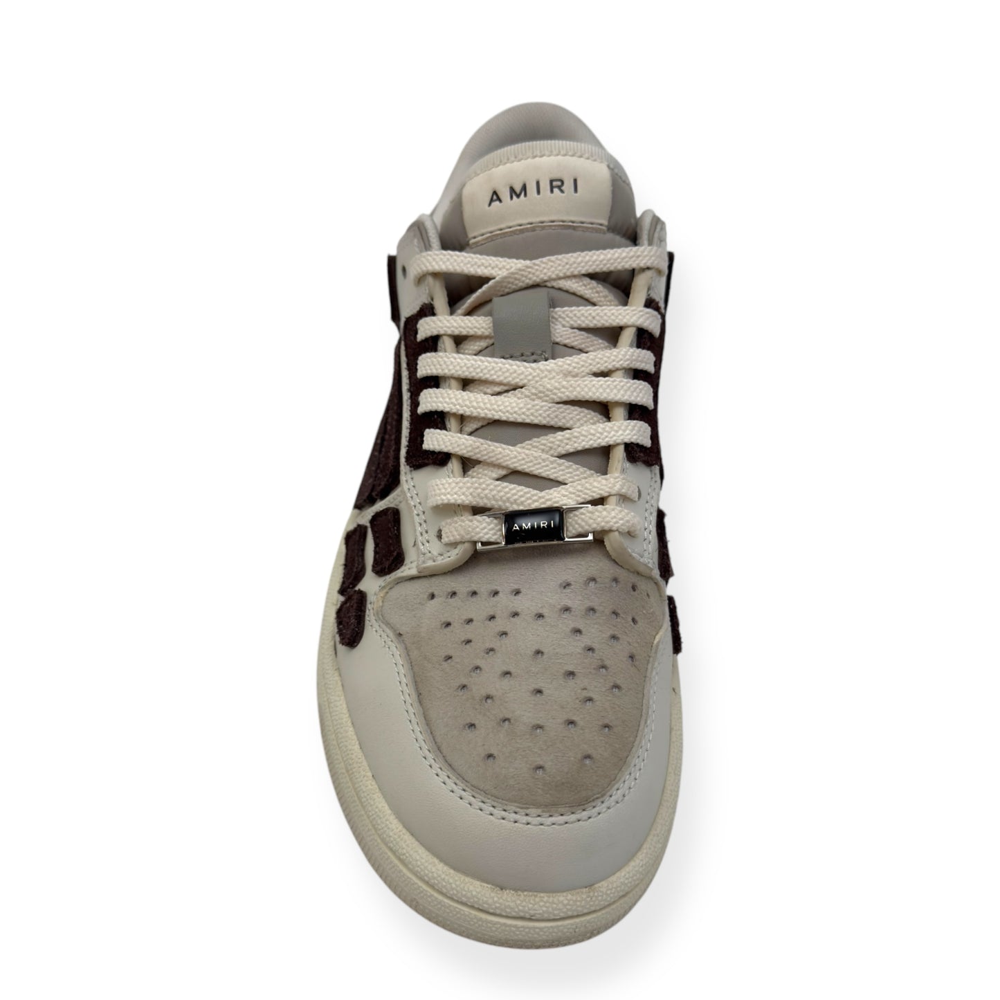 AMIRI WOMENS SKEL TOP SNEAKER BIRCH BROWN UK5