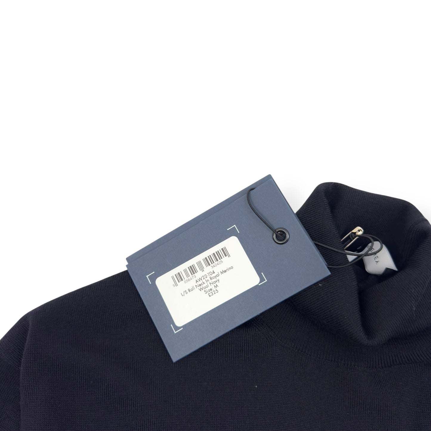 THOM SWEENEY AW22 ROLL NECK WOOL SWEATER NAVY M