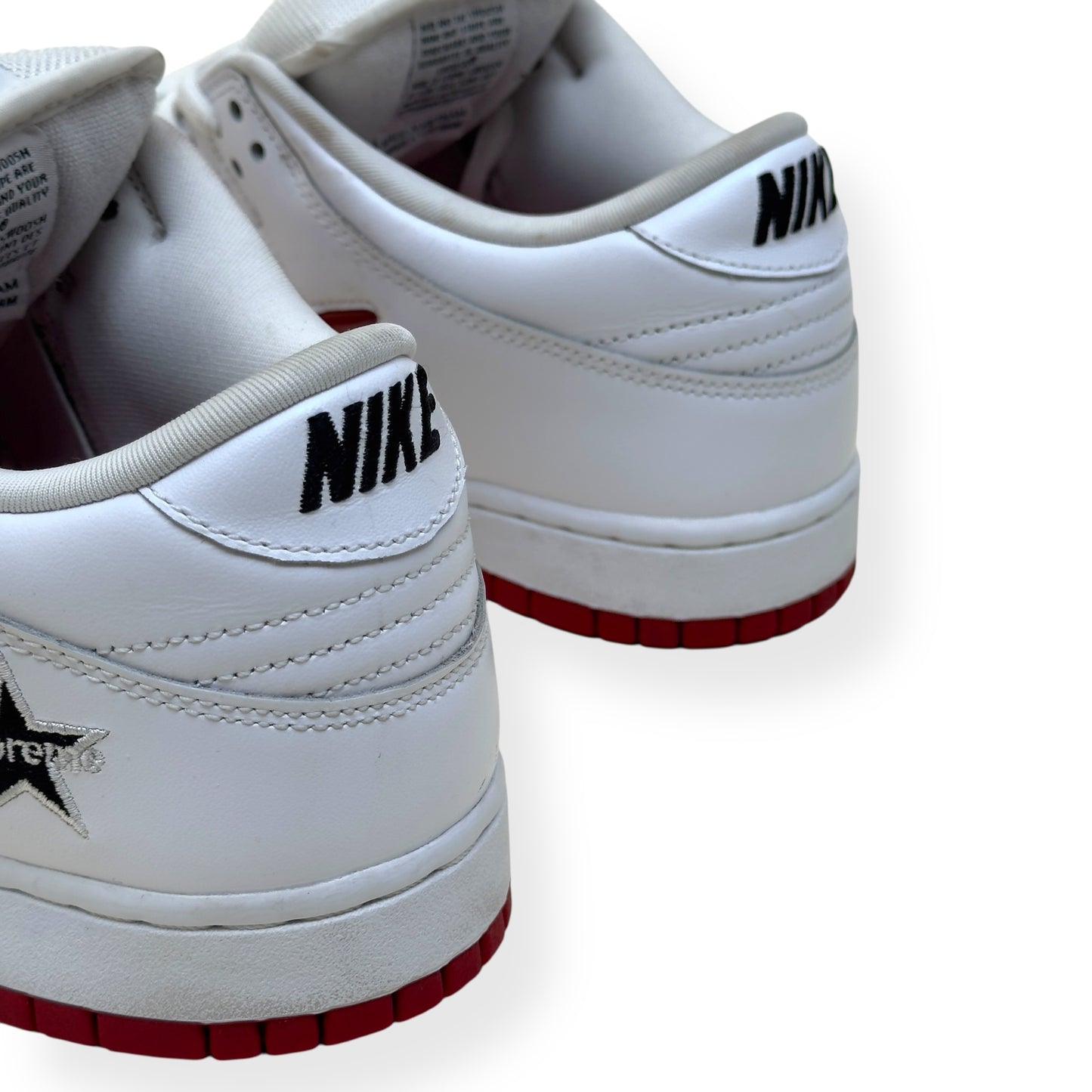 NIKE X SUPREME SB DUNK LOW TOP SNEAKER JEWEL SWOOSH UK9