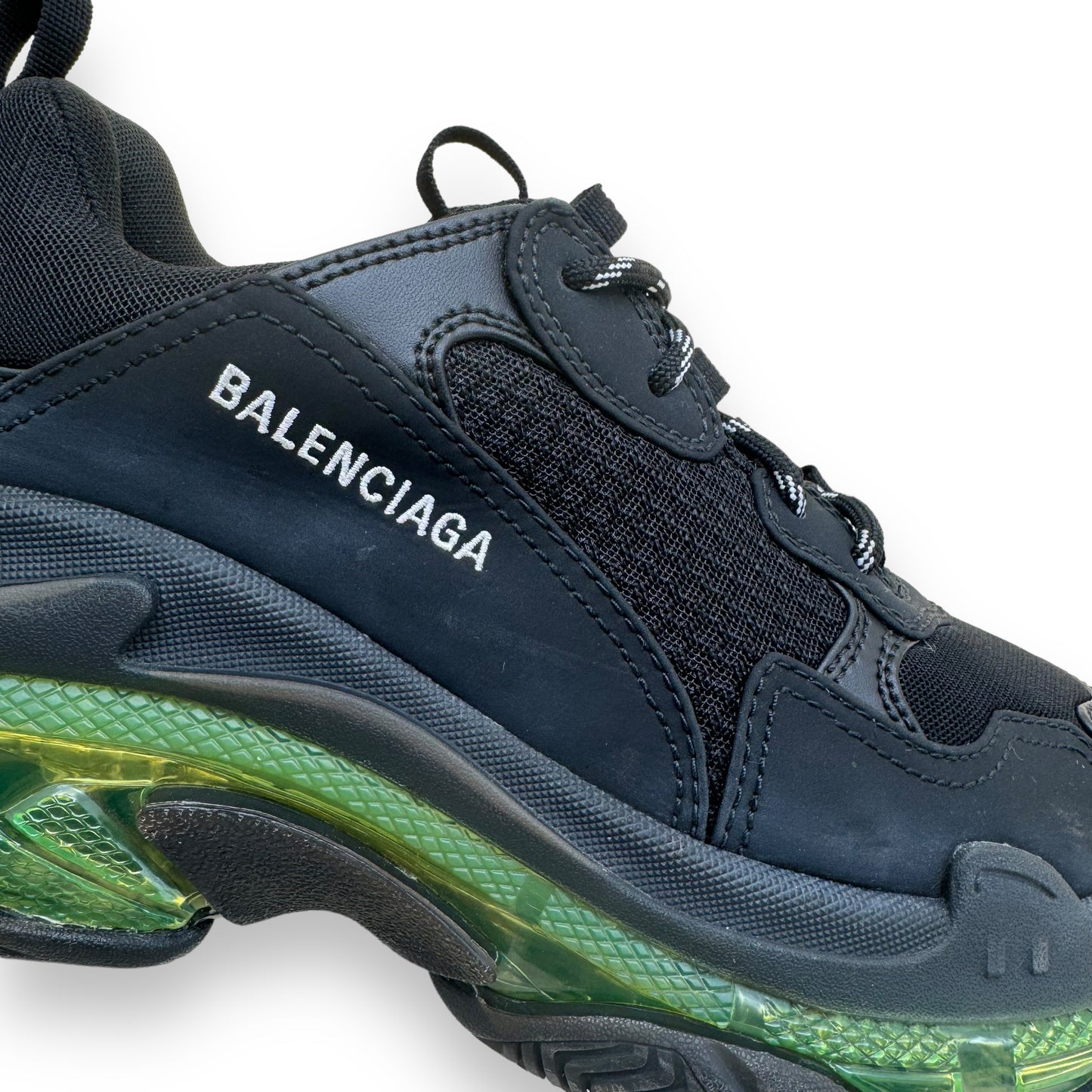 BALENCIAGA TRIPLE S SNEAKER BLACK / GREEN UK8