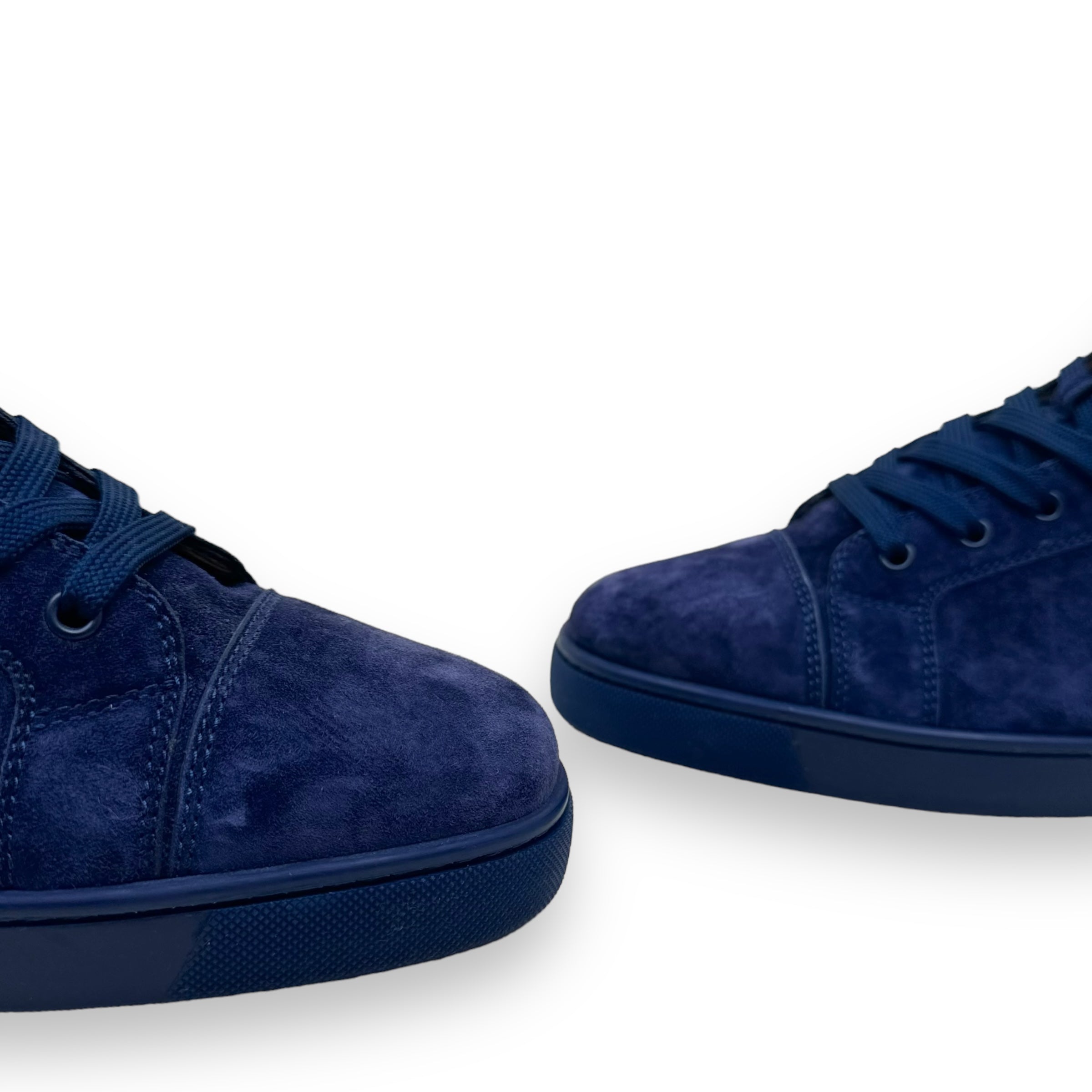 CHRISTIAN LOUBOUTIN LOUIS ORLATO VEAU VELOUR SNEAKER NAVY UK9