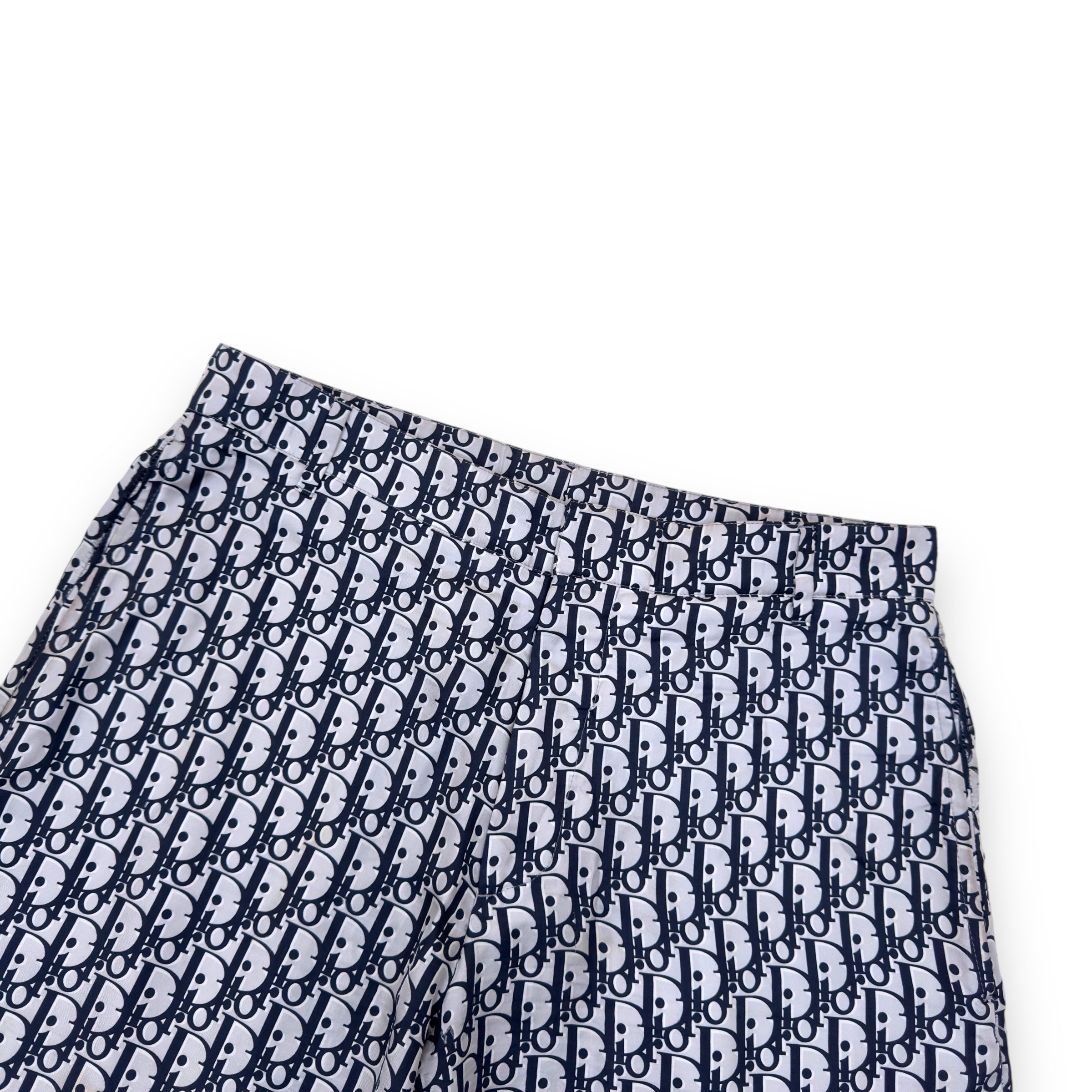 DIOR OBLIQUE BERMUDA SILK MONOGRAM SHORTS BLACK / GREY 46 / S