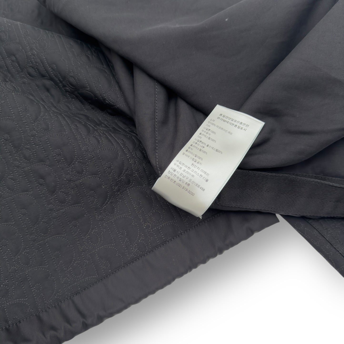 DIOR X SACAI SS22 OBLIQUE OVERSHIRT BLACK 52 / XL