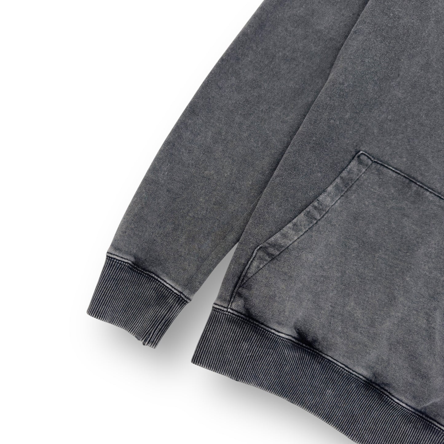SAINT LAURENT ARCHIVE LOGO HOODIE WASHED GREY L