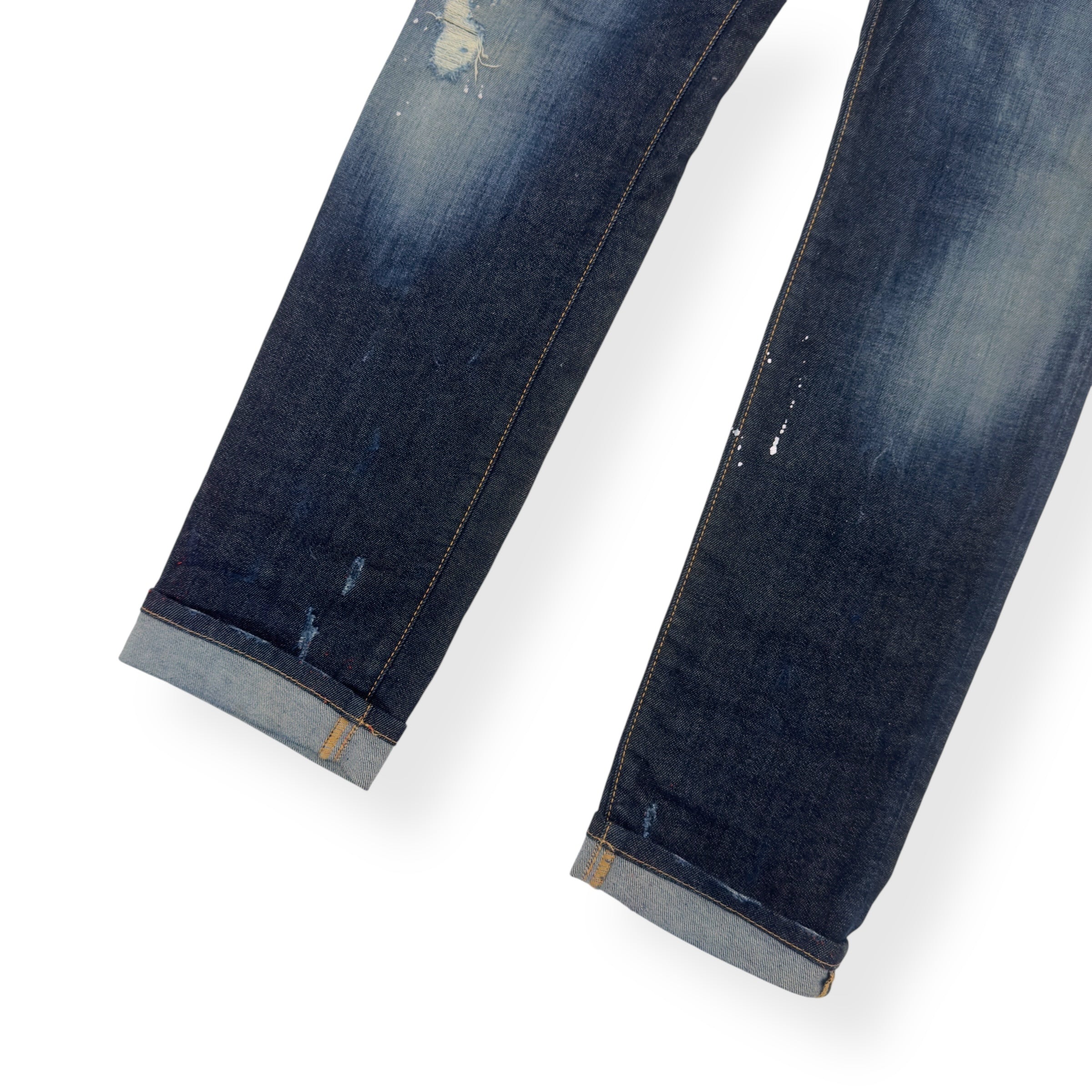 DSQUARED2 DISTRESSED DENIM JEANS BLUE 48 / M