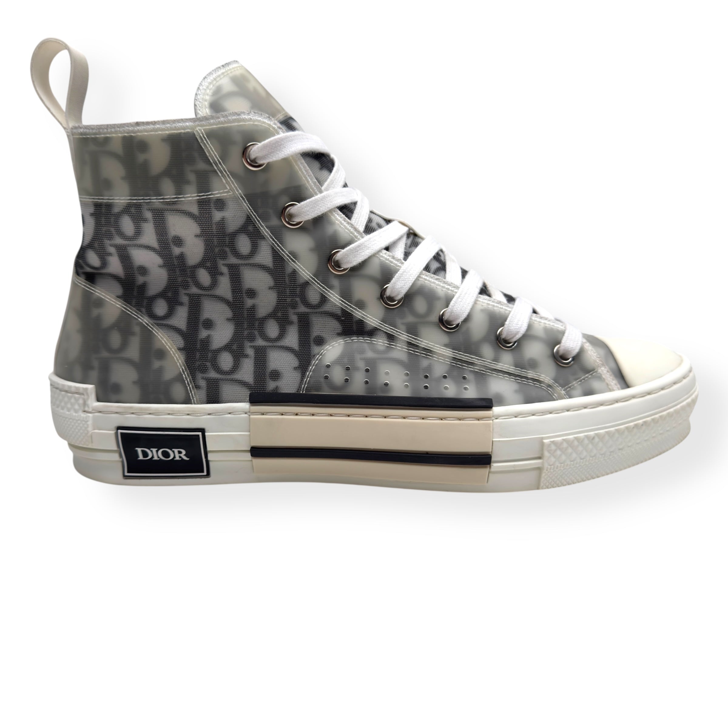 DIOR B23 HIGH TOP SNEAKERS BLACK / WHITE 42 / UK8