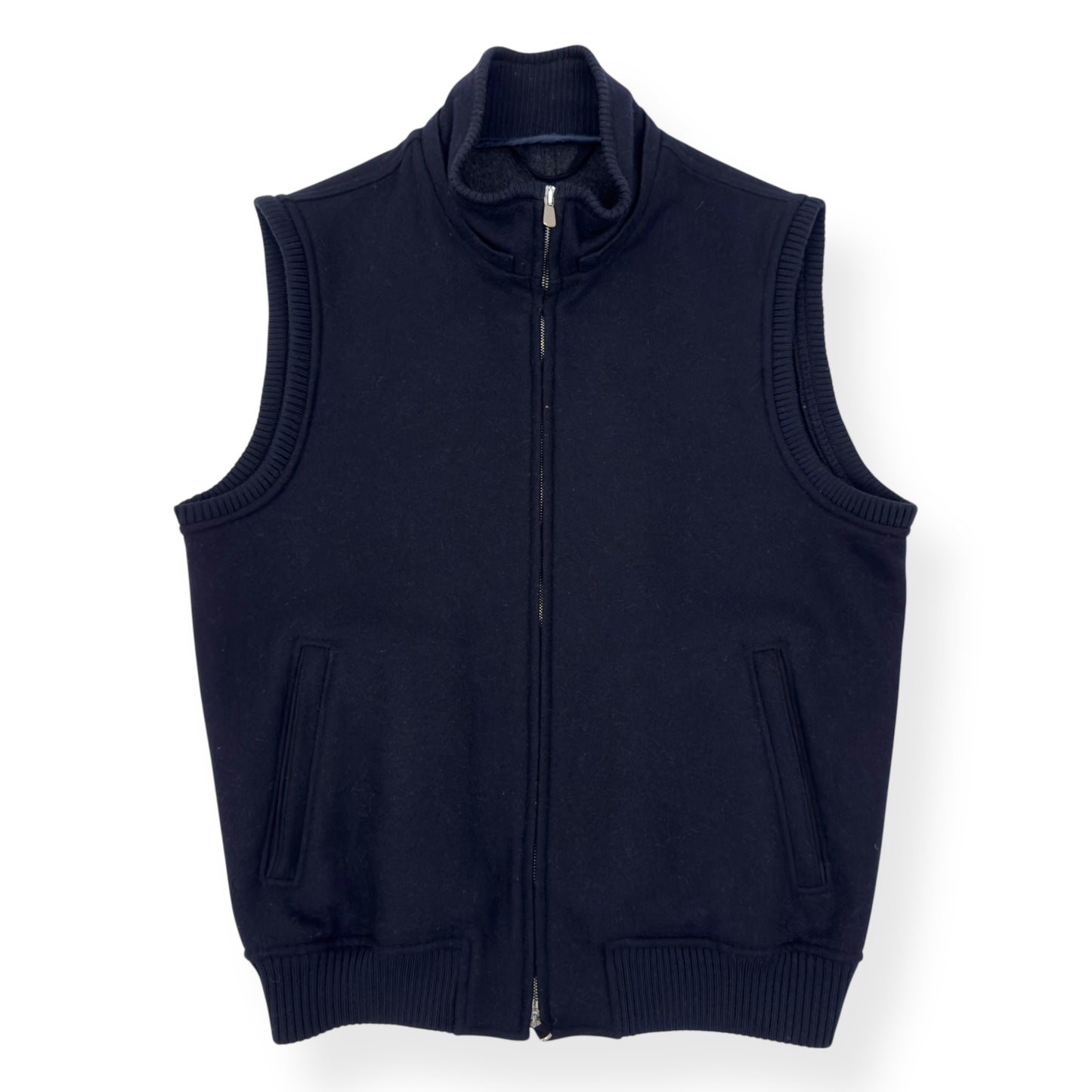 THOM SWEENEY BESPOKE WOOL GILET NAVY 50 / M