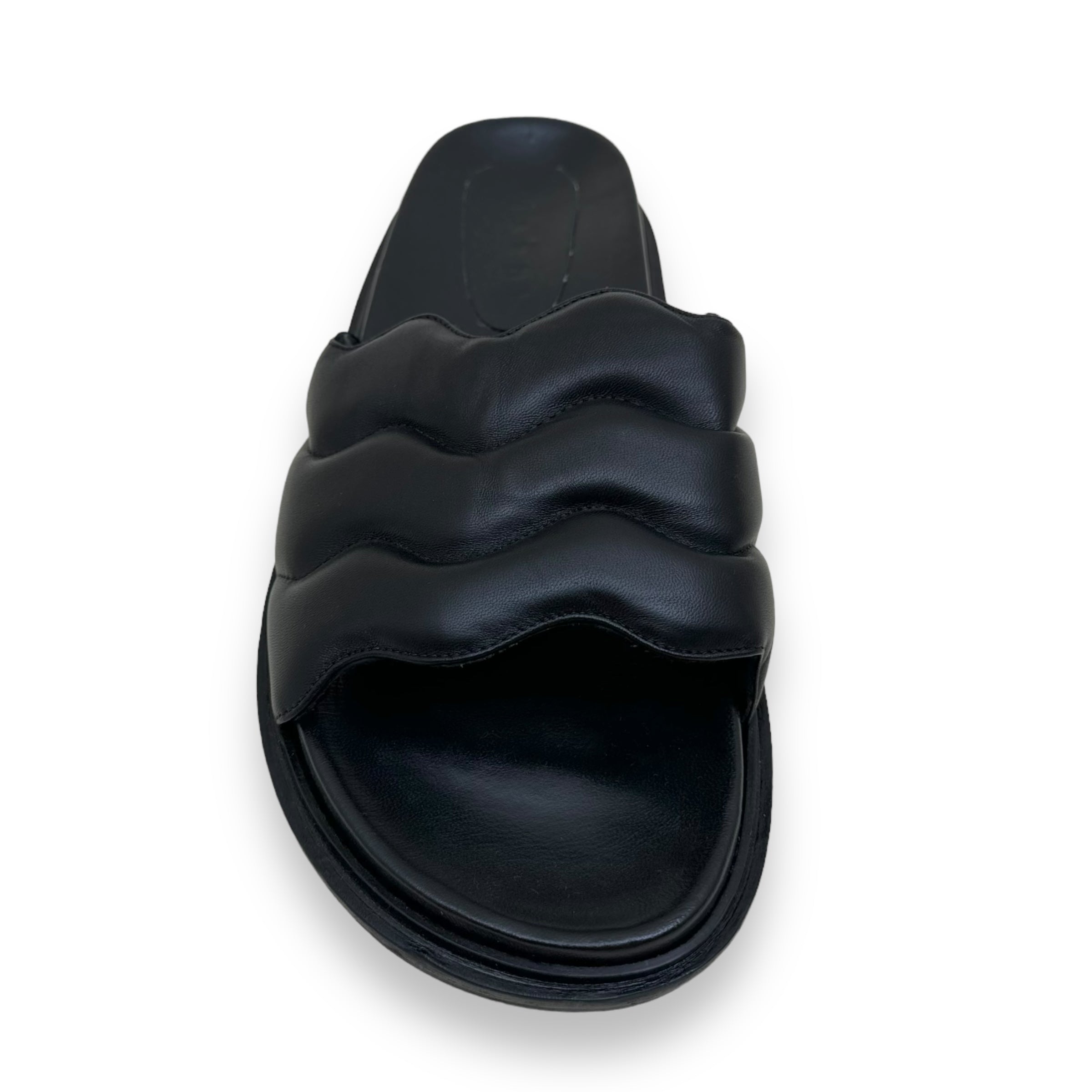 MARNI NAPPA PADDED LEATHER MULES BLACK UK11