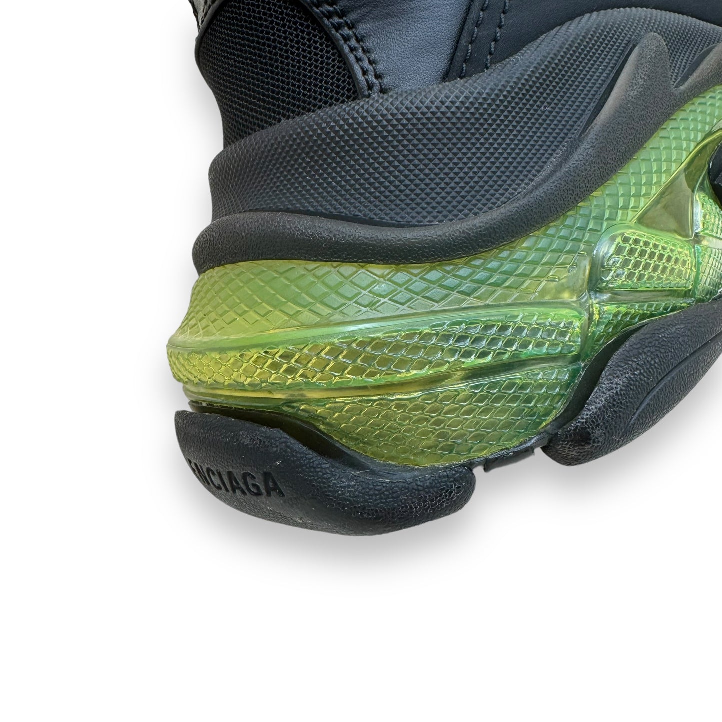BALENCIAGA TRIPLE S SNEAKER BLACK / GREEN UK8