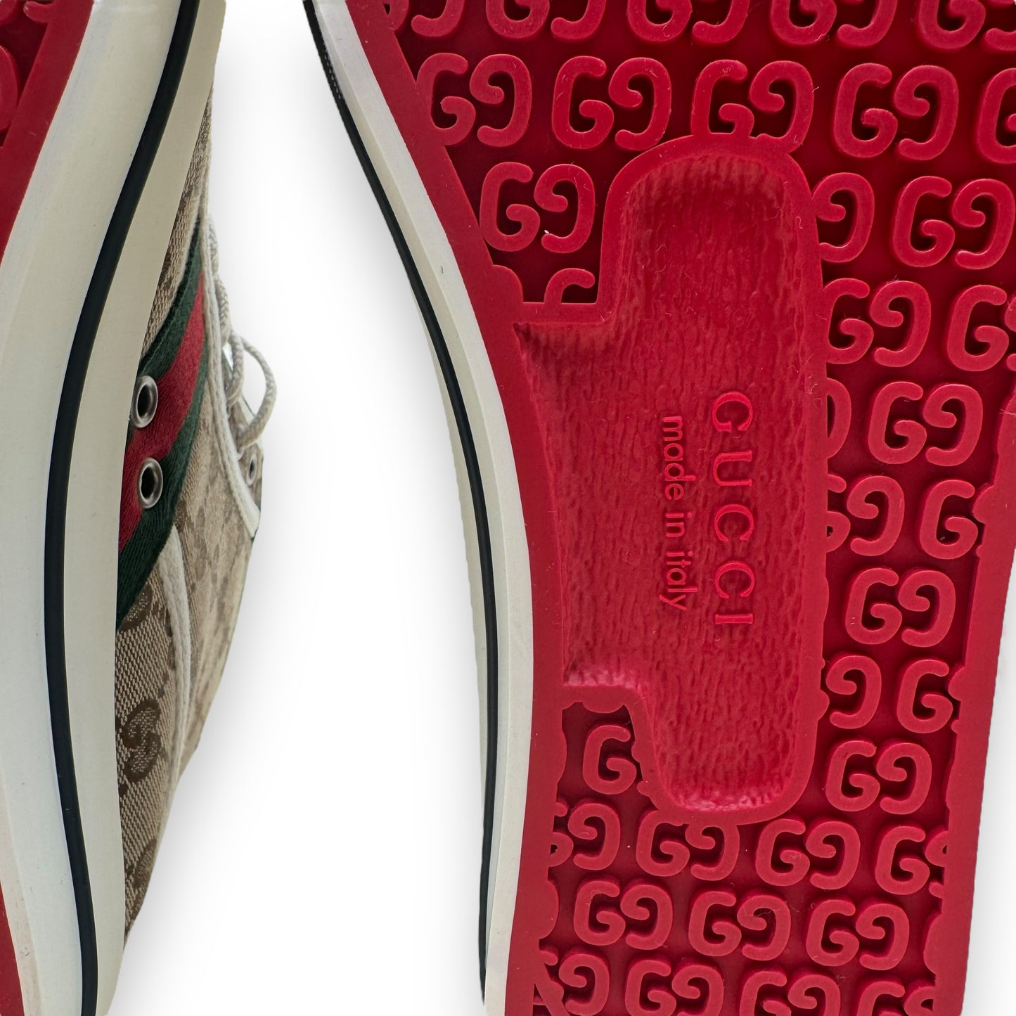 GUCCI GG CANVAS TENNIS 1977 HIGH TOP SNEAKER UK9