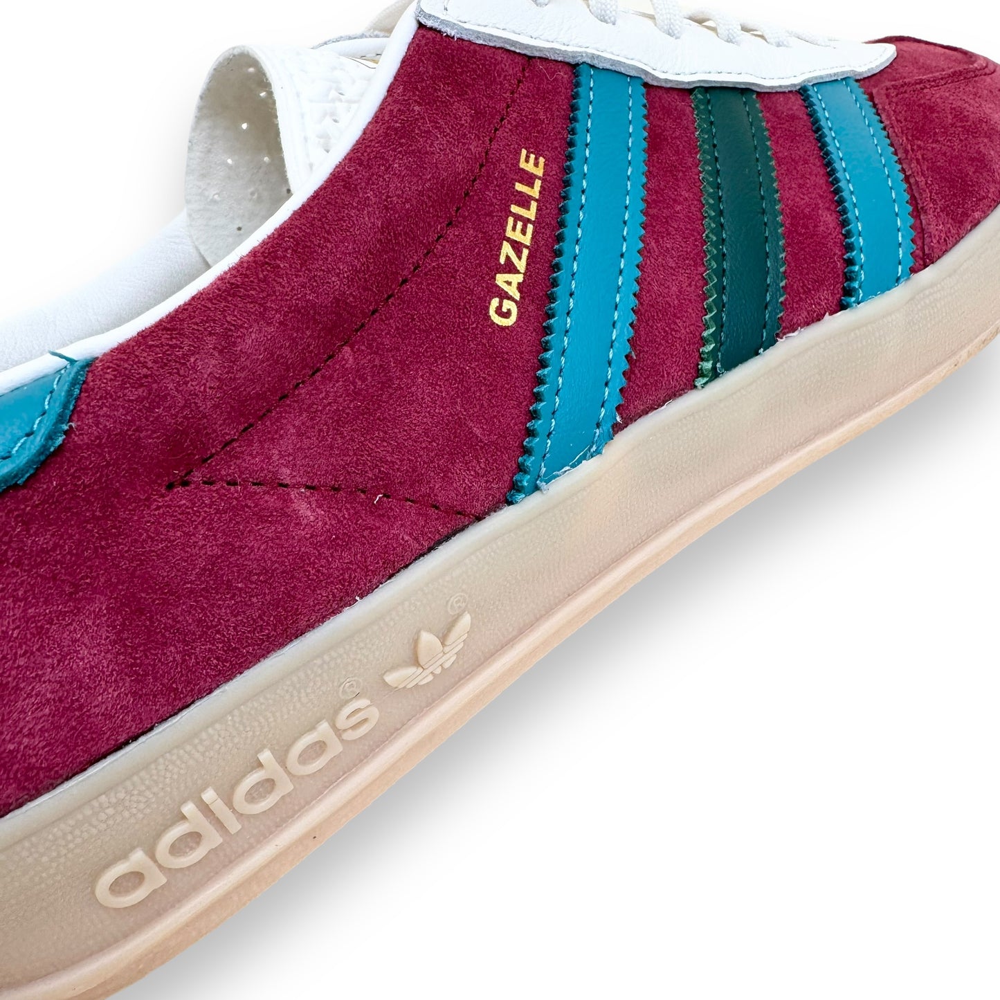 ADIDAS ORIGINAL GAZELLE INDOOR SUEDE SNEAKER BURGUNDY UK10