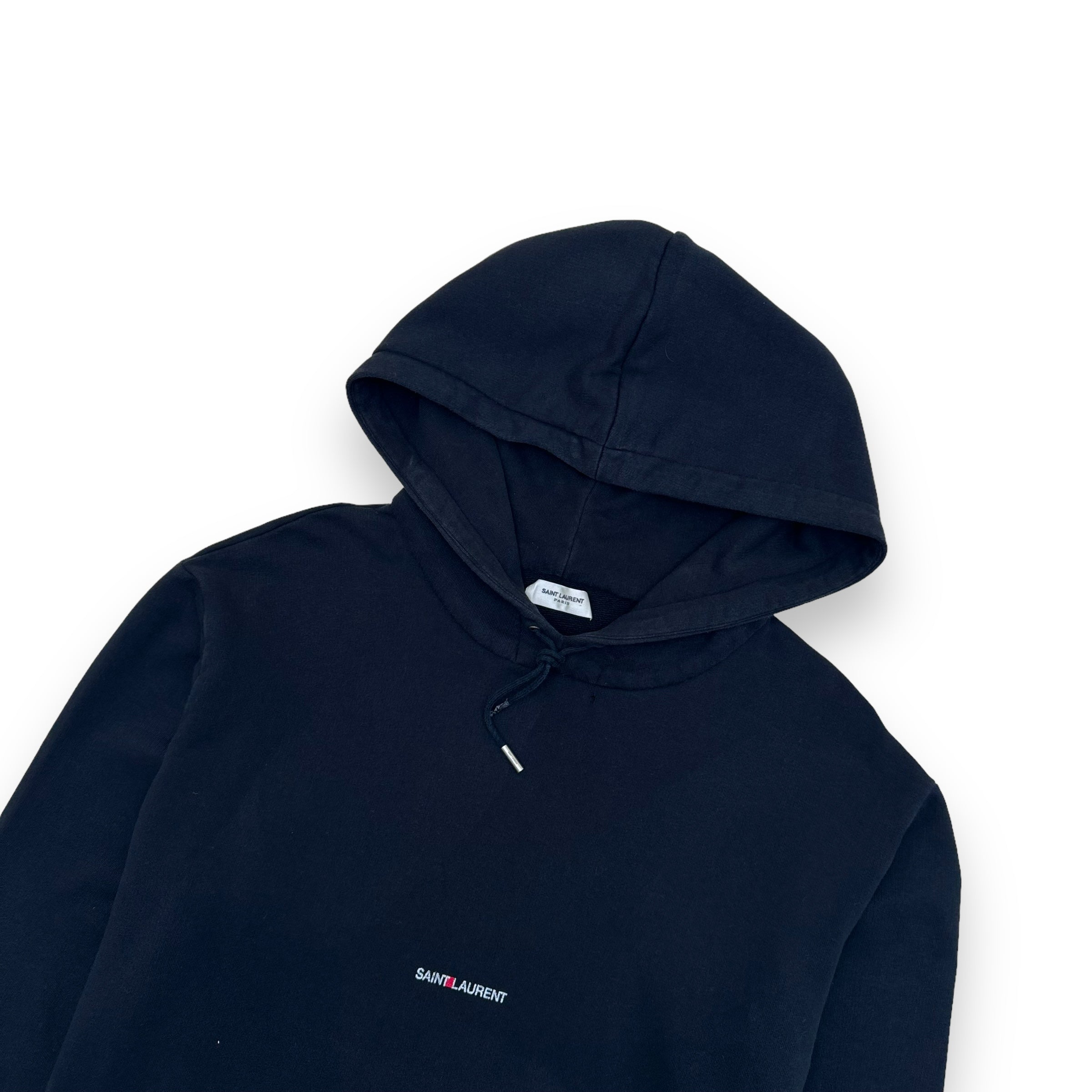 SAINT LAURENT LOGO HOODIE BLACK XL