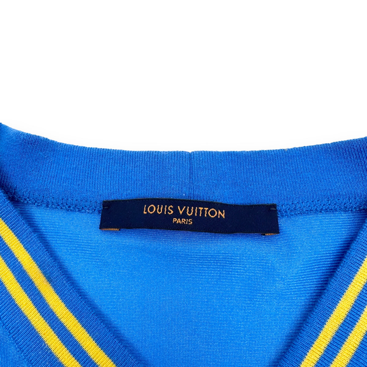 LOUIS VUITTON SPORT JERSEY WITH PATCH SHIRT BLUE L