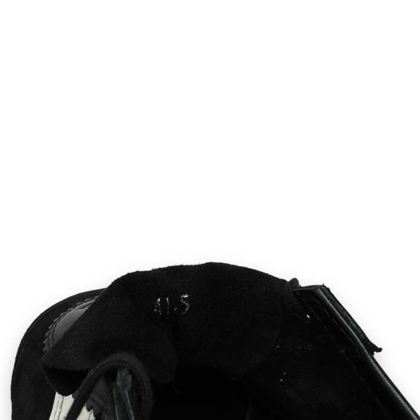 DRIES VAN NOTEN 70’S SUEDE LOW TOP SNEAKER BLACK / WHITE UK7.5