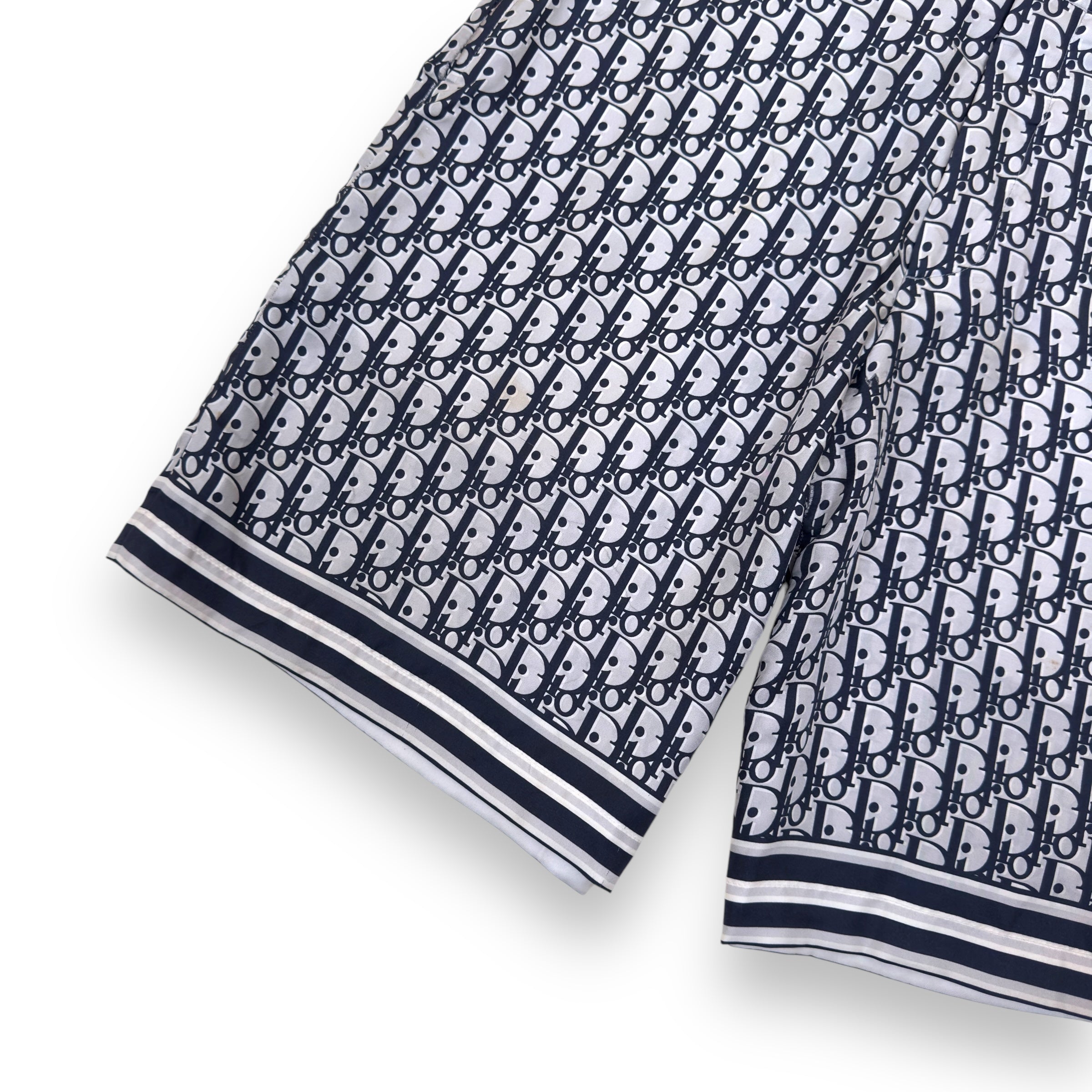 DIOR OBLIQUE BERMUDA SILK MONOGRAM SHORTS BLACK / GREY 46 / S