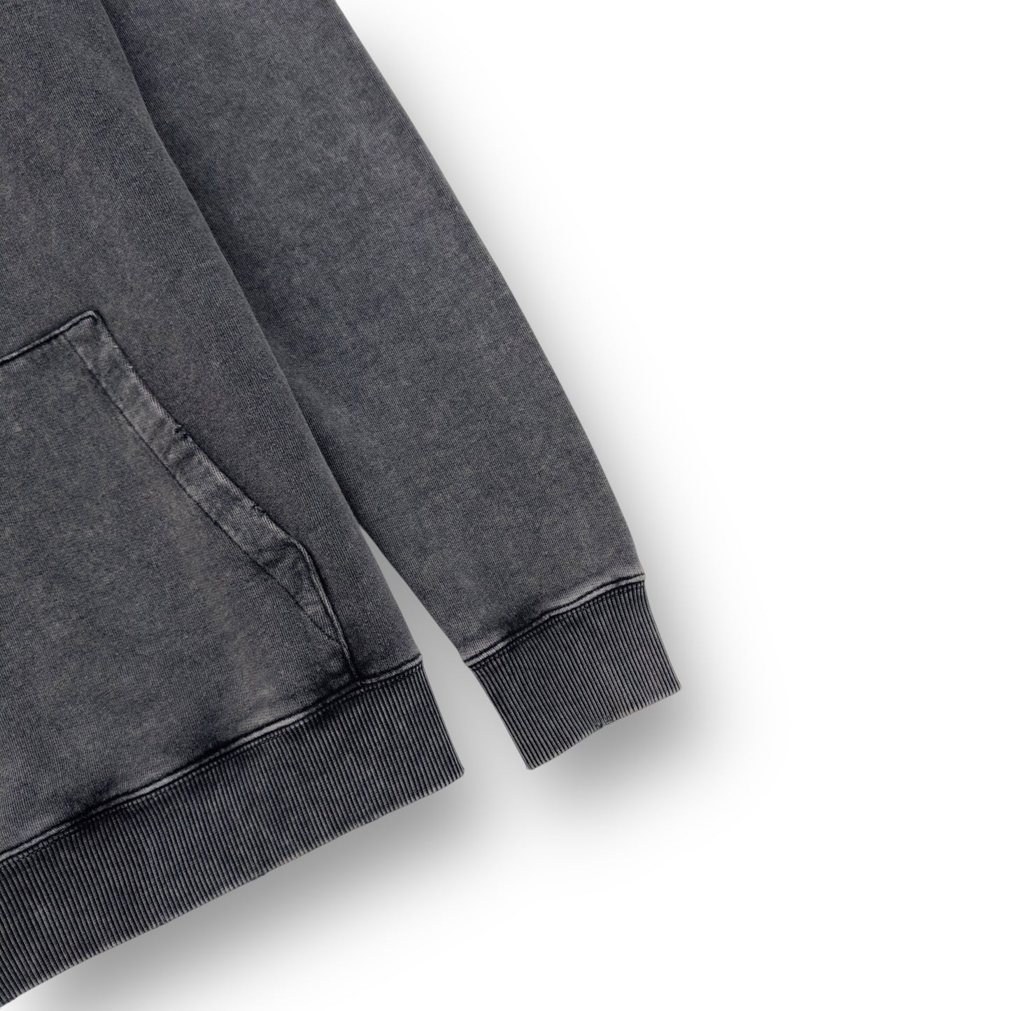 SAINT LAURENT ARCHIVE LOGO HOODIE WASHED GREY L