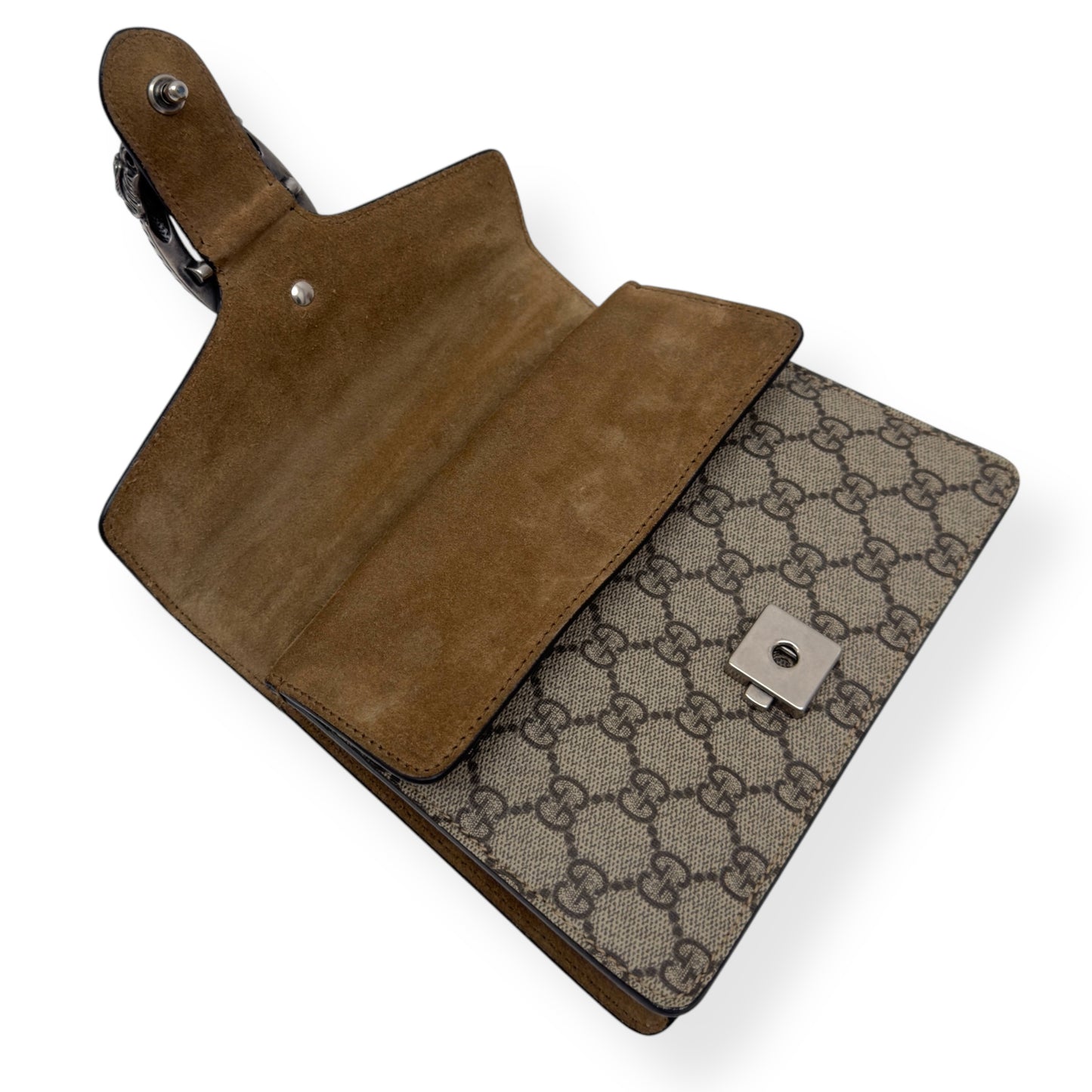 GUCCI GG SUPREME MONOGRAM DIONYSUS CANVAS SHOULDER BAG BEIGE S