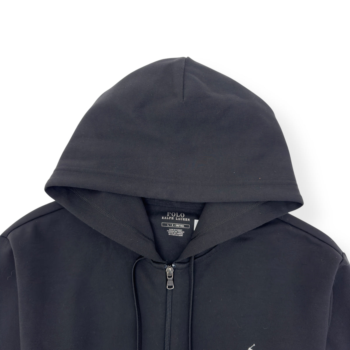 POLO RALPH LAUREN FULL ZIP HOODIE BLACK L