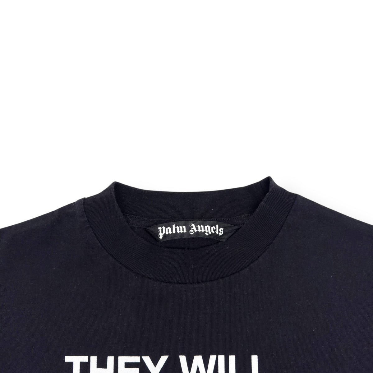 PALM ANGELS LOGO T-SHIRT BLACK / WHITE / YELLOW M