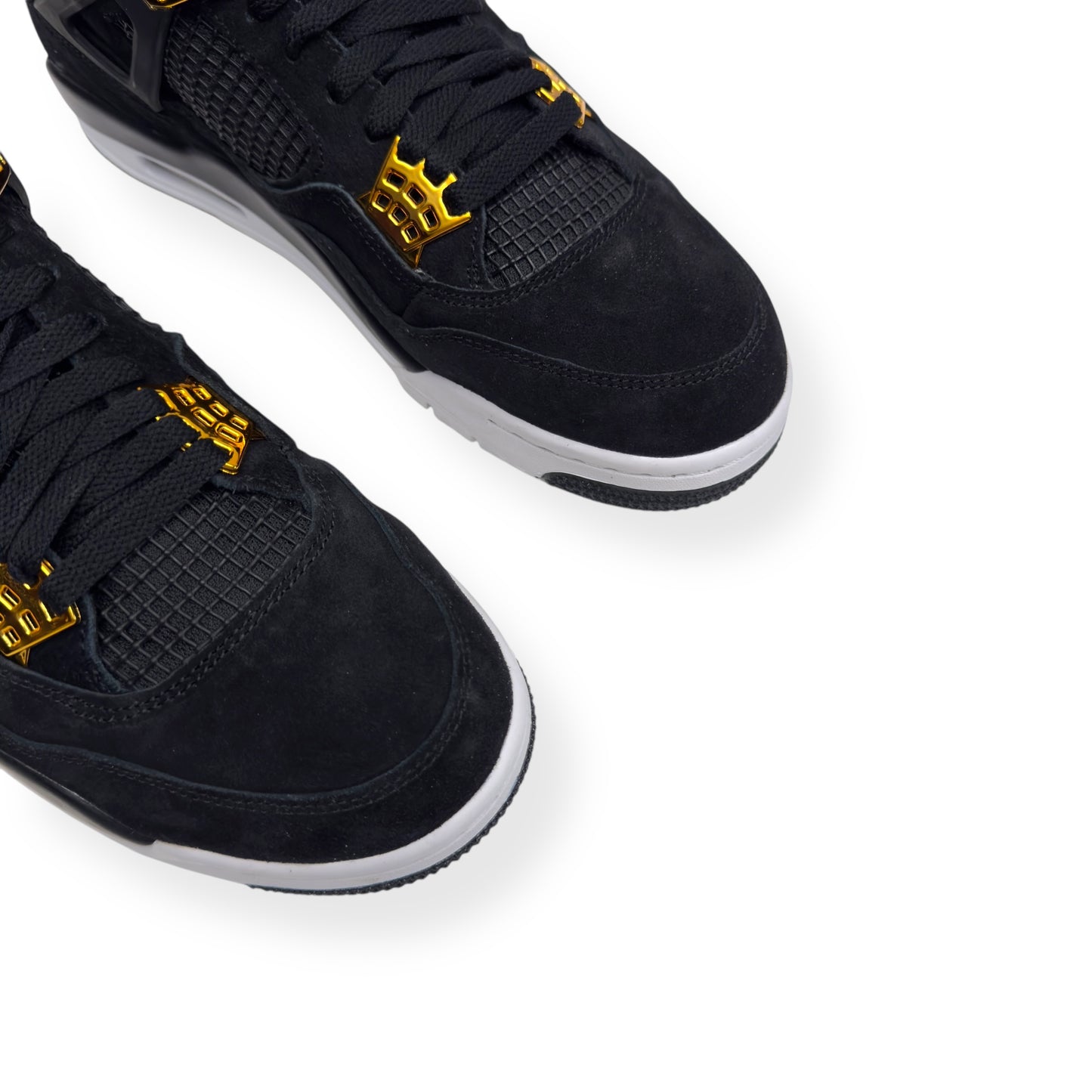 AIR JORDAN 4 RETRO GS SNEAKER ROYALTY BLACK / GOLD UK9.5