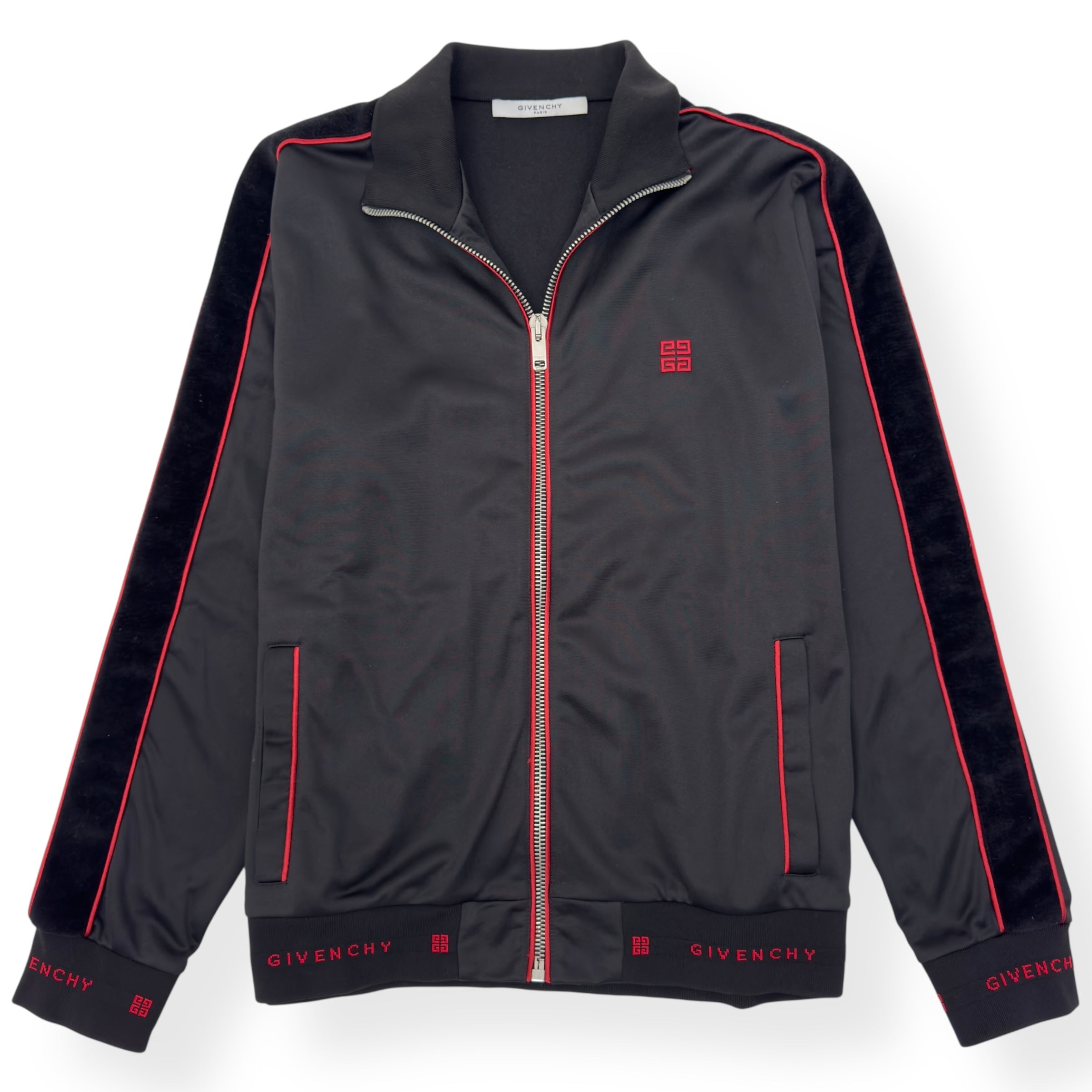 GIVENCHY TRACK JACKET BLACK / RED XL