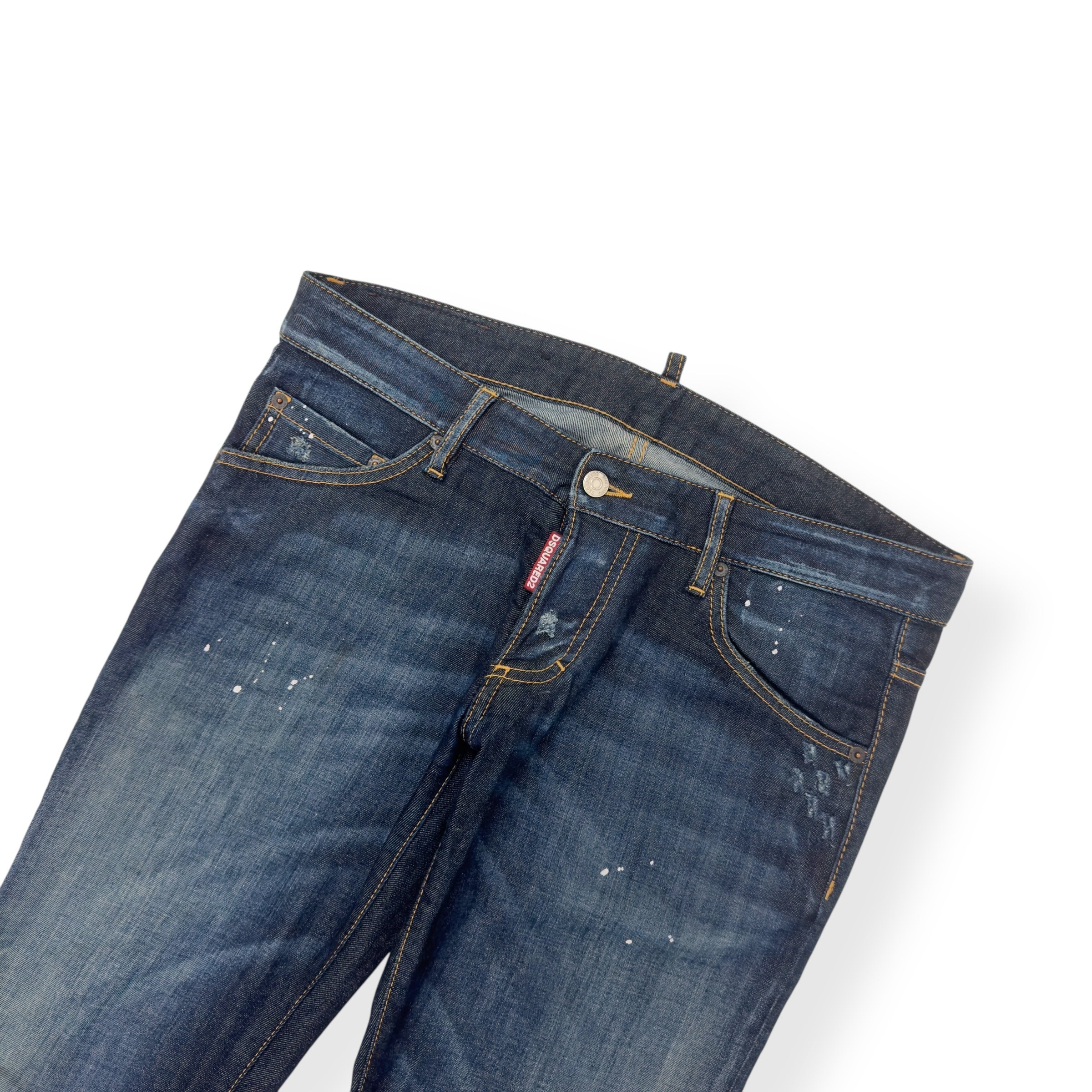 DSQUARED2 DISTRESSED DENIM JEANS BLUE 48 / M