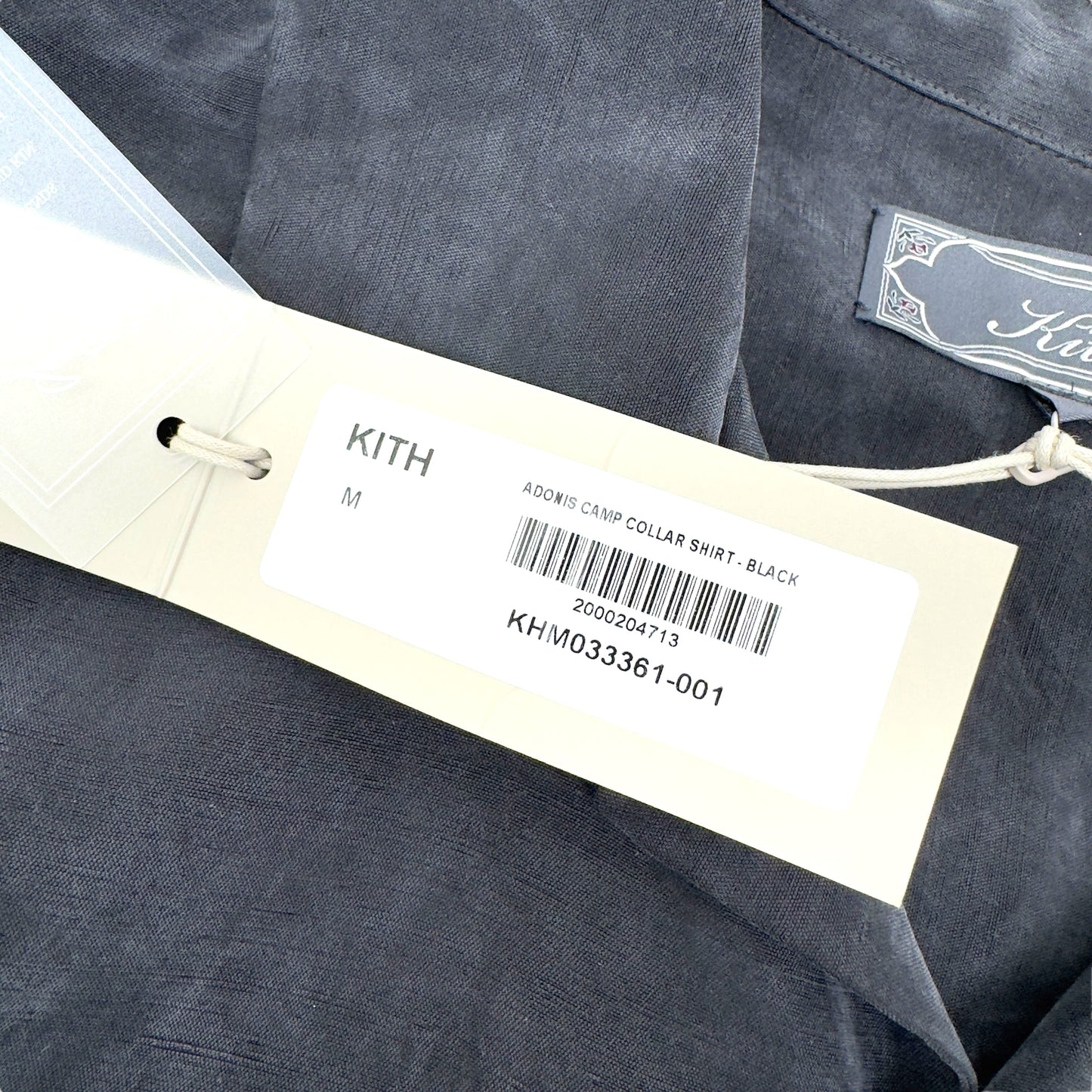 KITH ADONIS CAMP COLLAR SHIRT BLACK M
