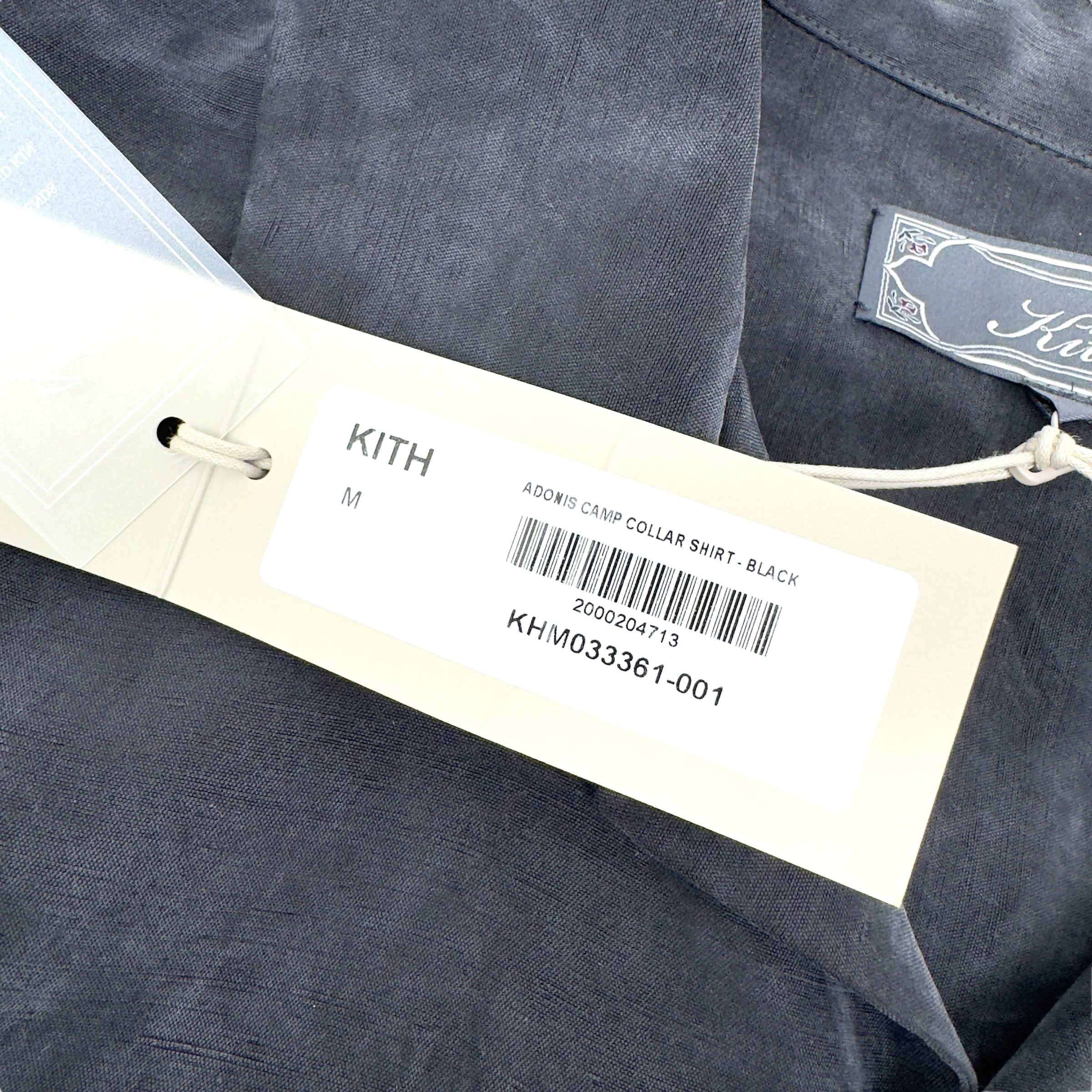 KITH ADONIS CAMP COLLAR SHIRT BLACK M