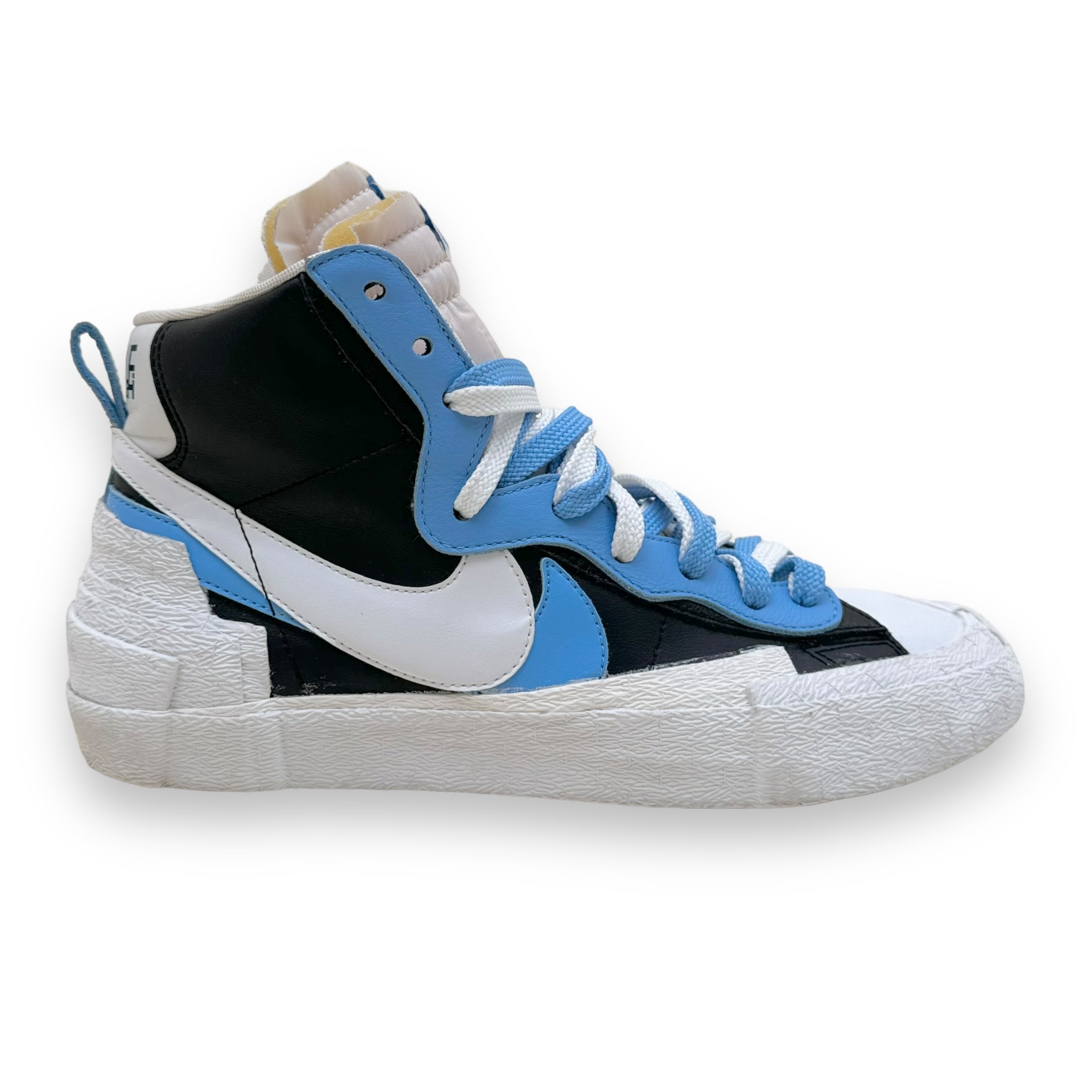 NIKE X SACAI MID BLAZER SNEAKER WHITE / BLUE / BLACK UK8.5