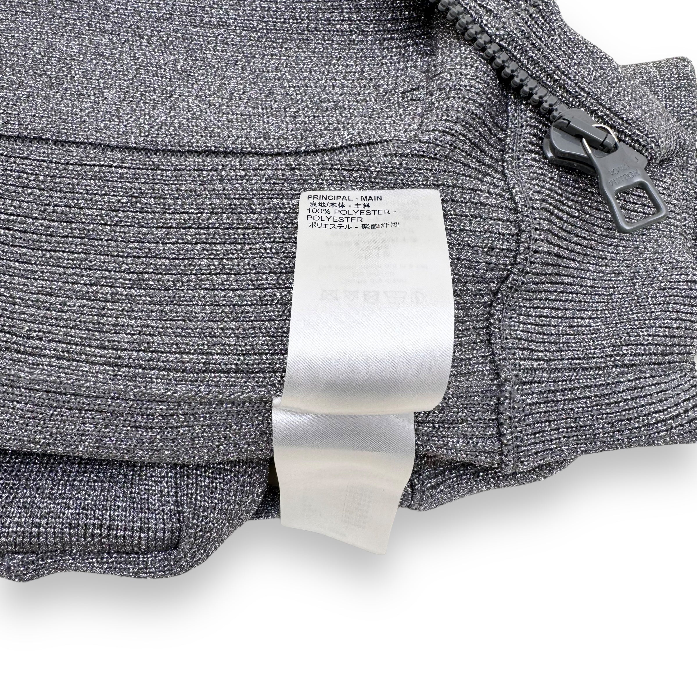 LOUIS VUITTON X VIRGIL ABLOH LUREX MULTI POCKET 3D GILET VEST SILVER S