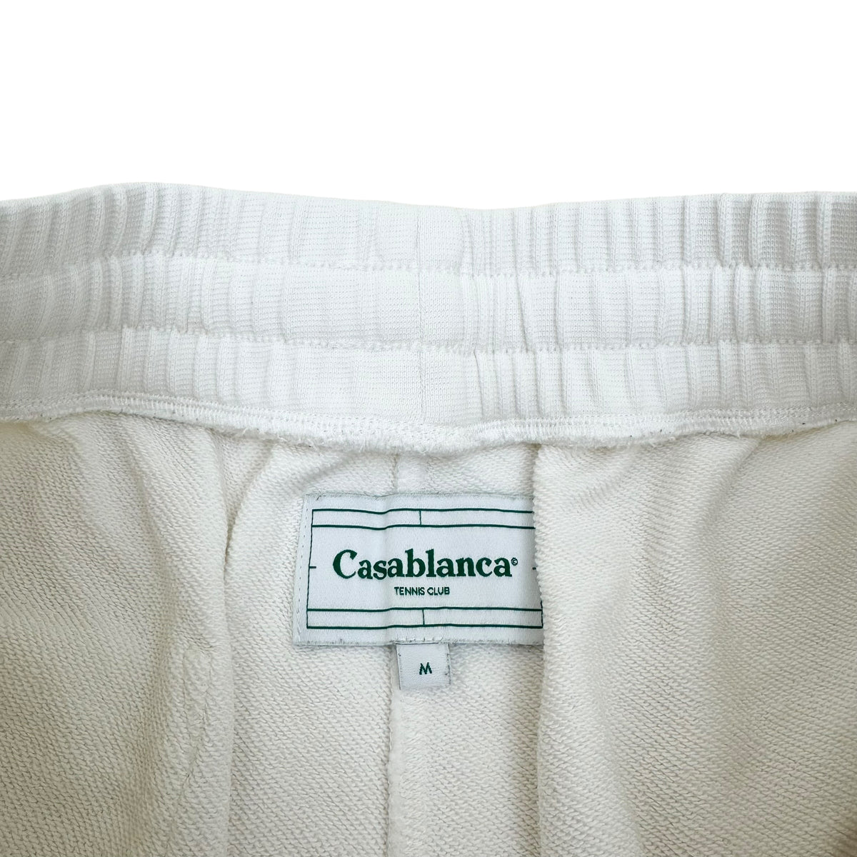 CASABLANCA TENNIS CLUB ICON SWEAT SHORTS WHITE M