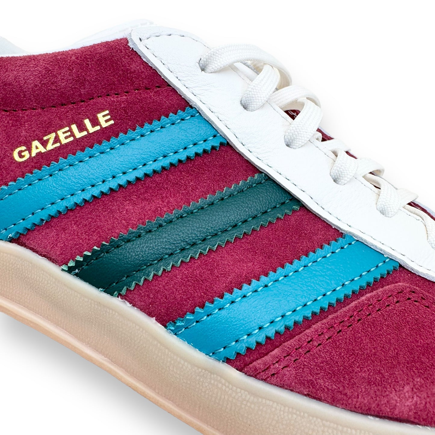 ADIDAS ORIGINAL GAZELLE INDOOR SUEDE SNEAKER BURGUNDY UK10