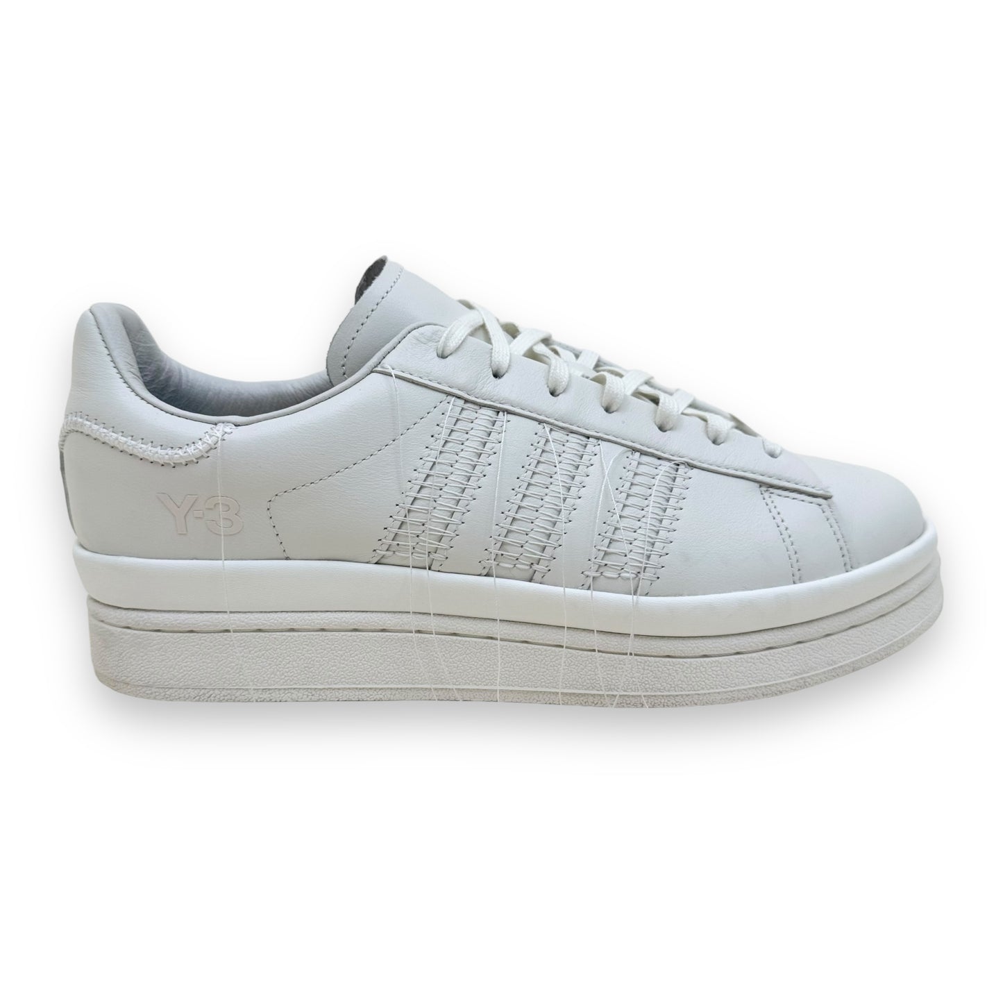 ADIDAS Y-3 HICHO LEATHER SNEAKER WHITE / GREY UK10