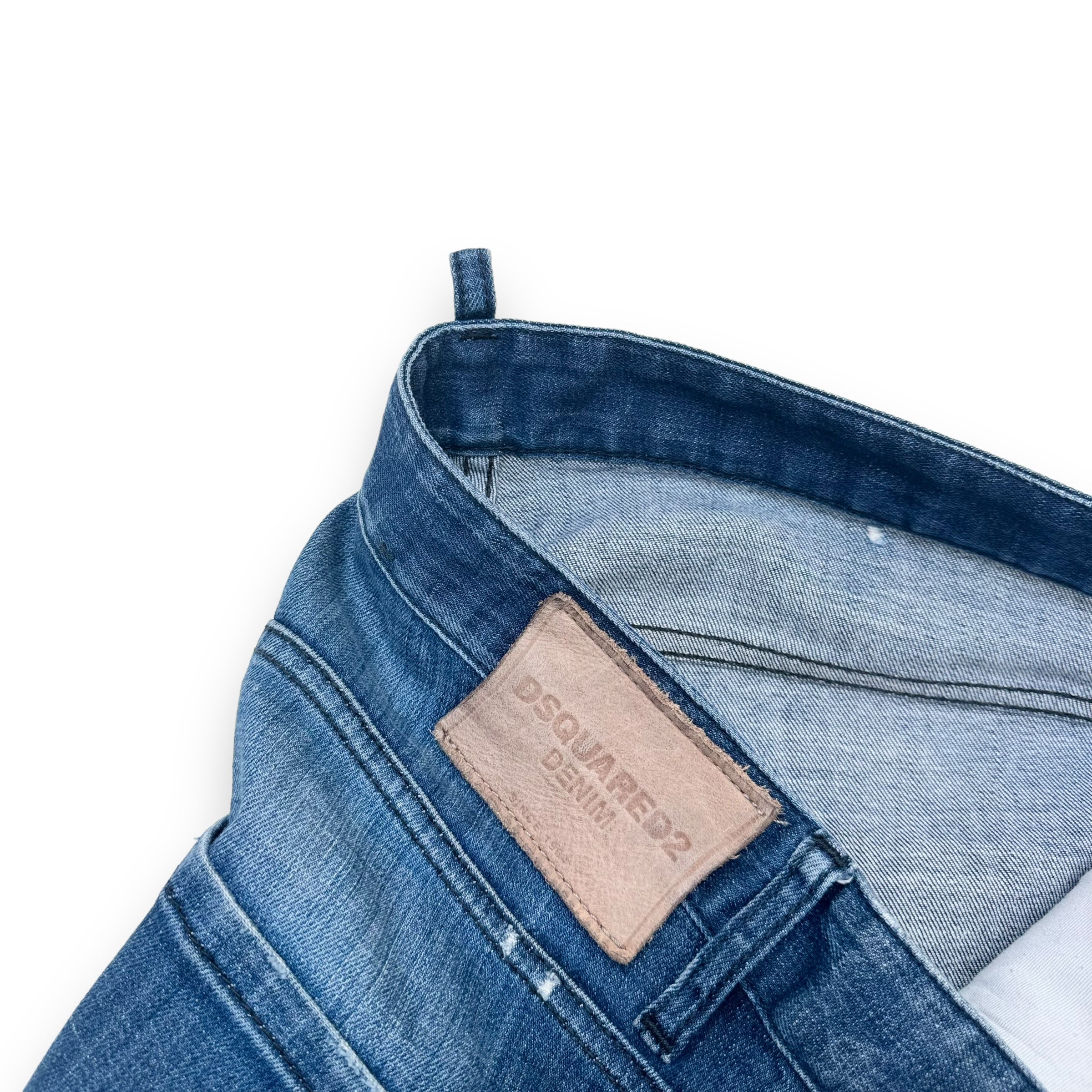 DSQUARED2 DISTRESSED DENIM JEANS BLUE XL