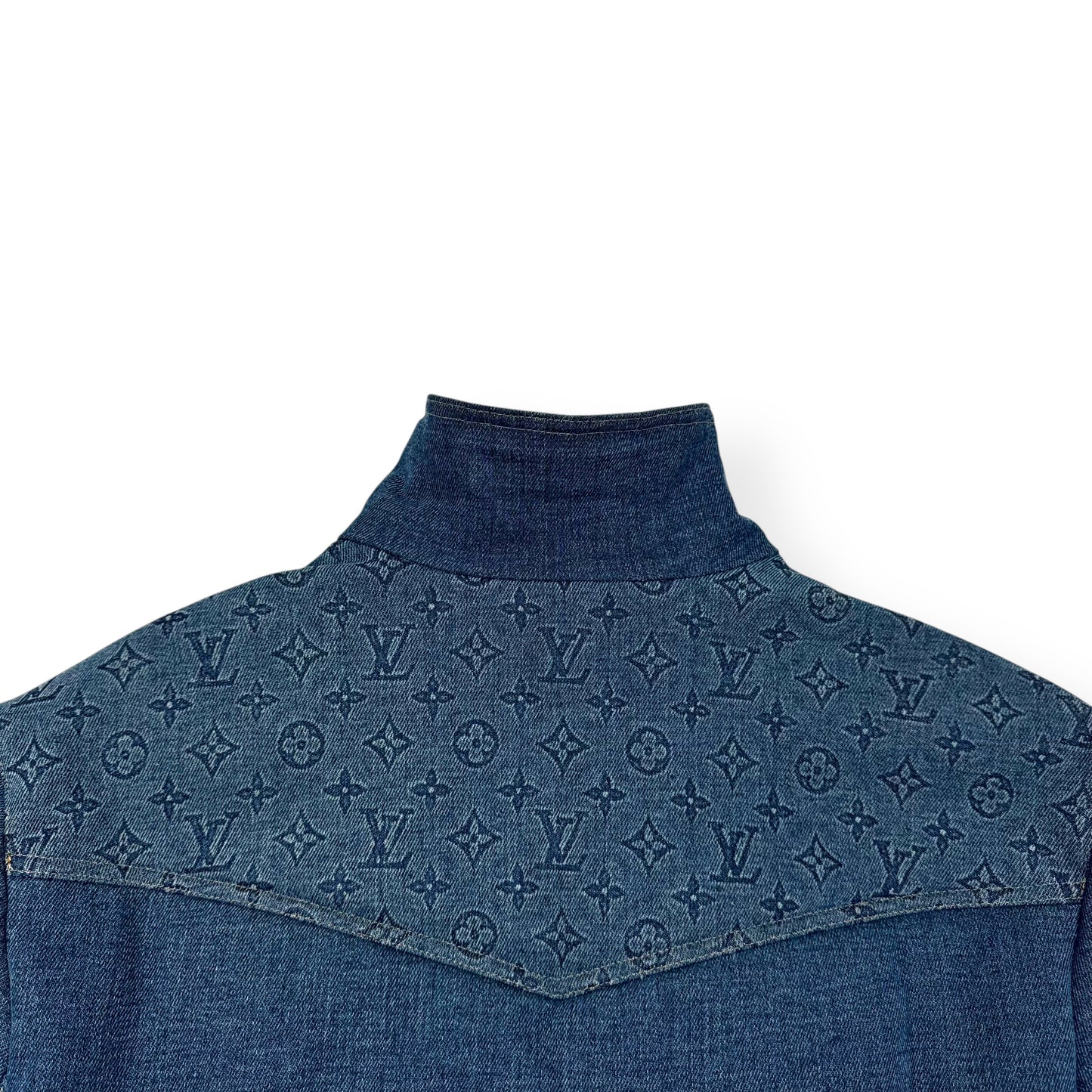 LOUIS VUITTON MONOGRAM PADDED DENIM JACKET INDIGO FR52 / L