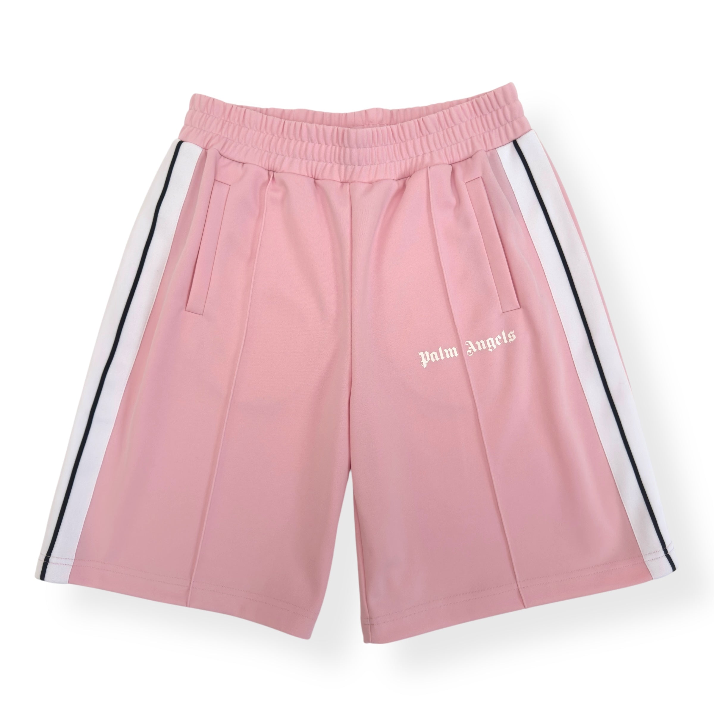 PALM ANGELS TRACK SHORTS PINK / WHITE L