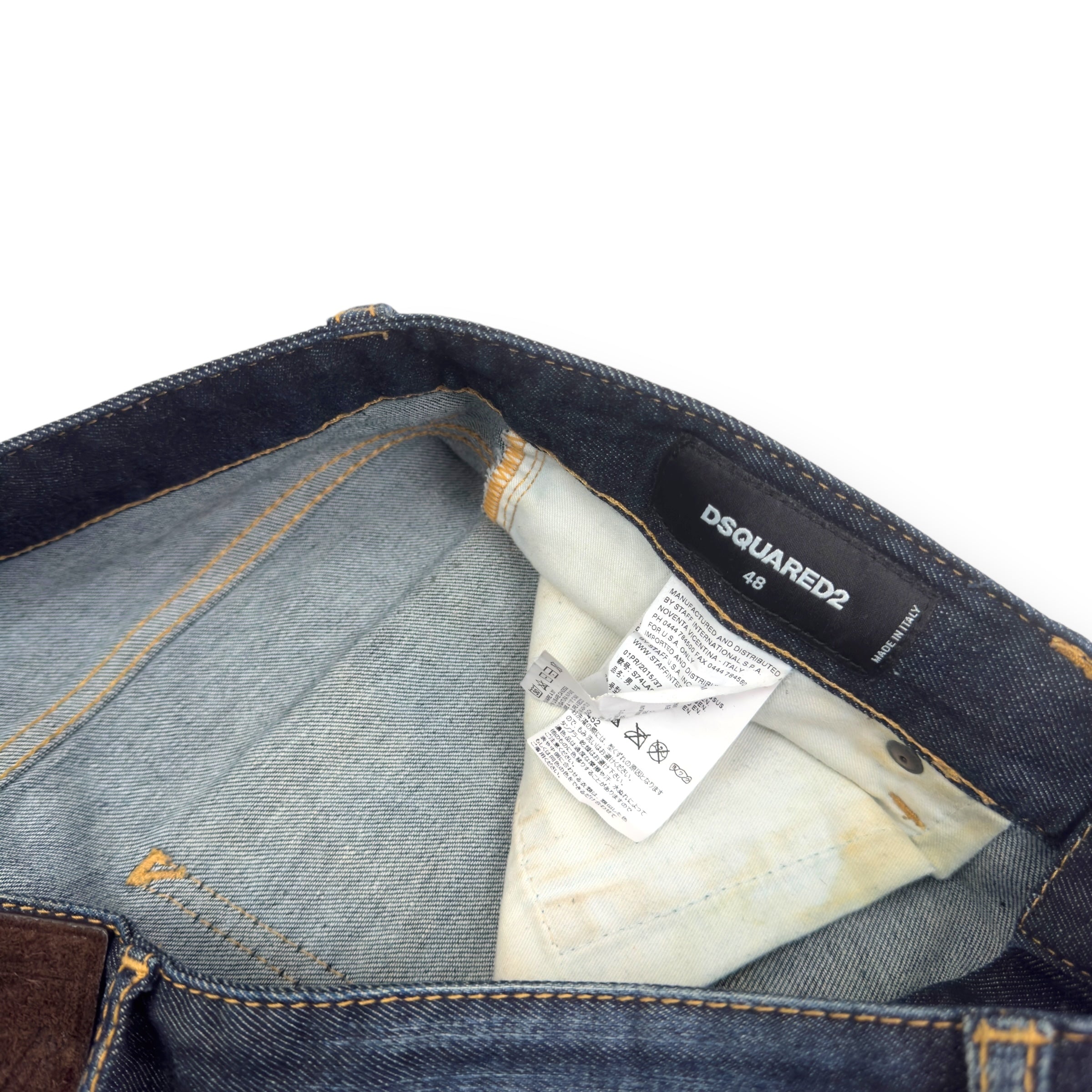 DSQUARED2 DISTRESSED DENIM JEANS BLUE 48 / M