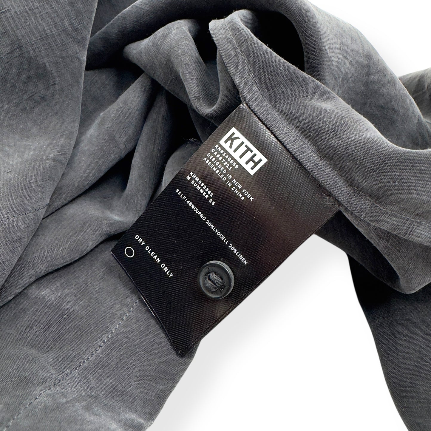 KITH ADONIS CAMP COLLAR SHIRT BLACK M