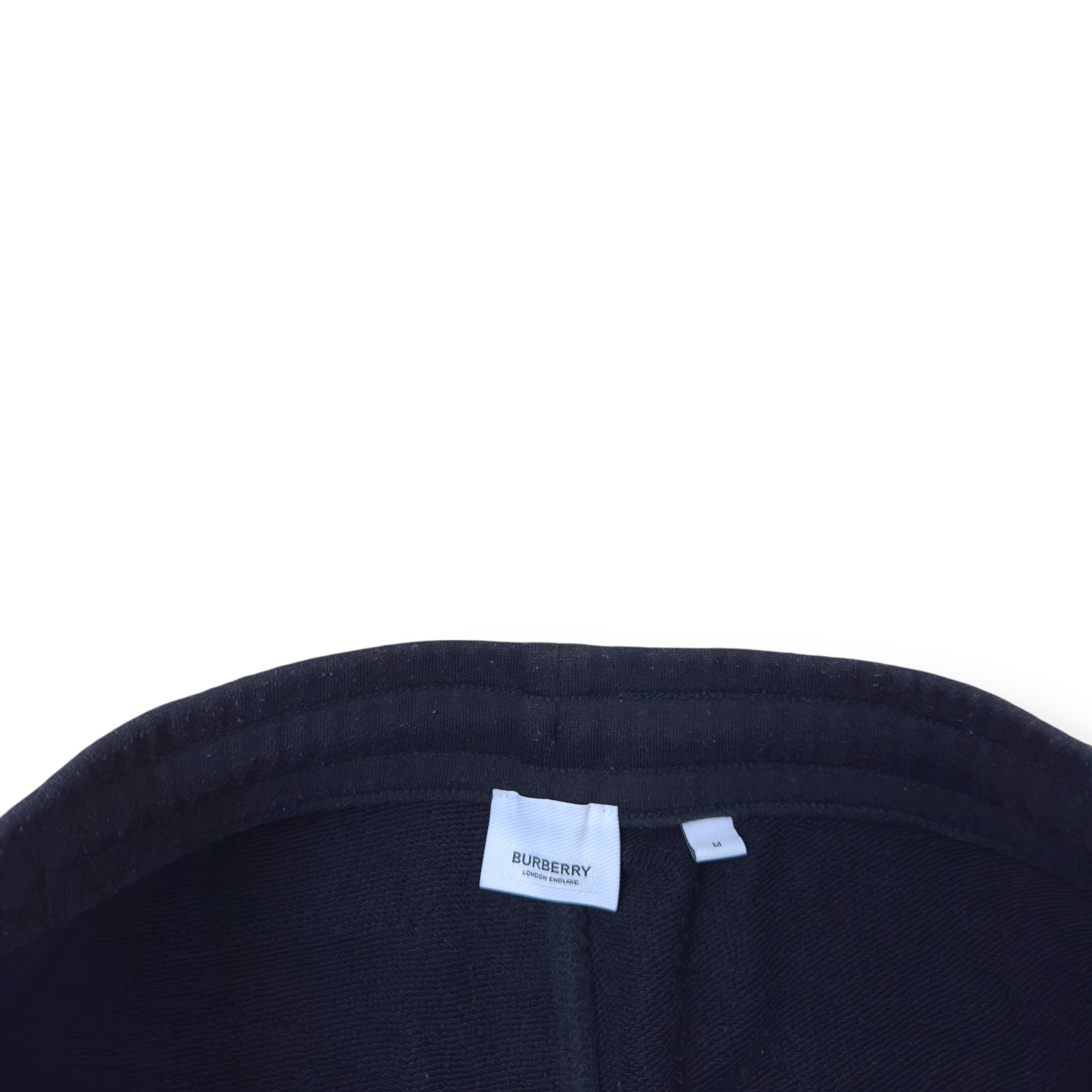 BURBERRY CHECK PANEL SWEATPANTS BLACK M